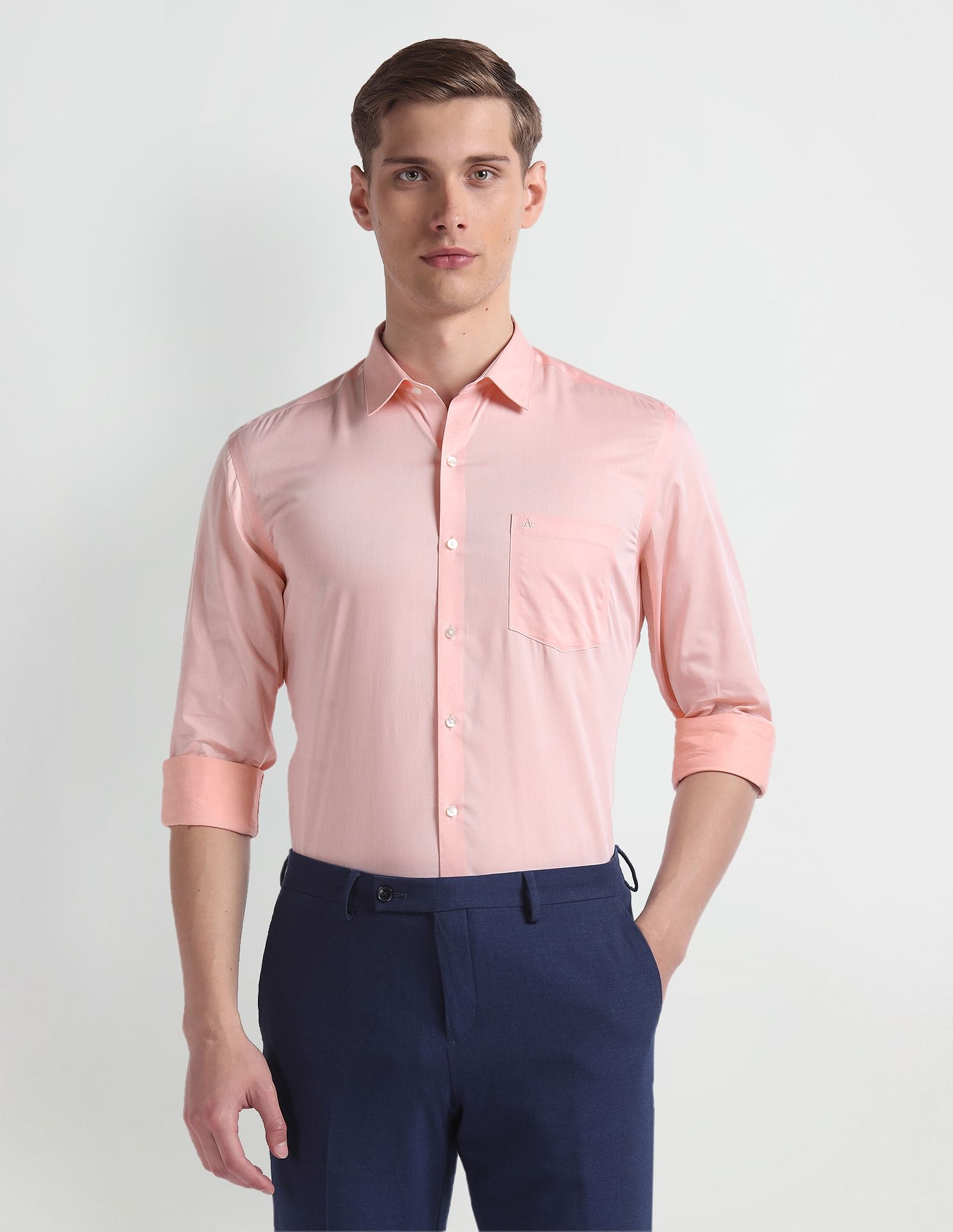 Arrow Manhattan Slim Fit Auto Press Shirt