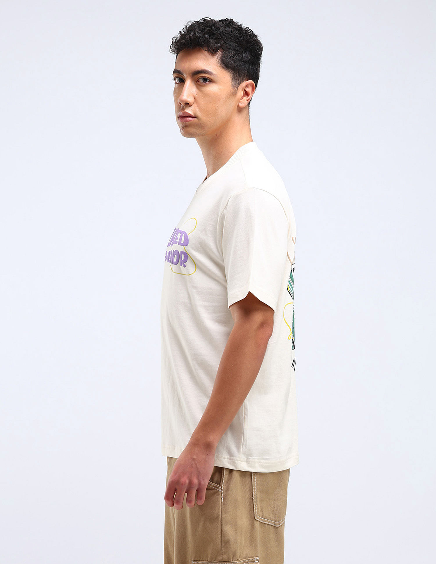 Flying Machine Graphic Print Relaxed Kidult T-Shirt