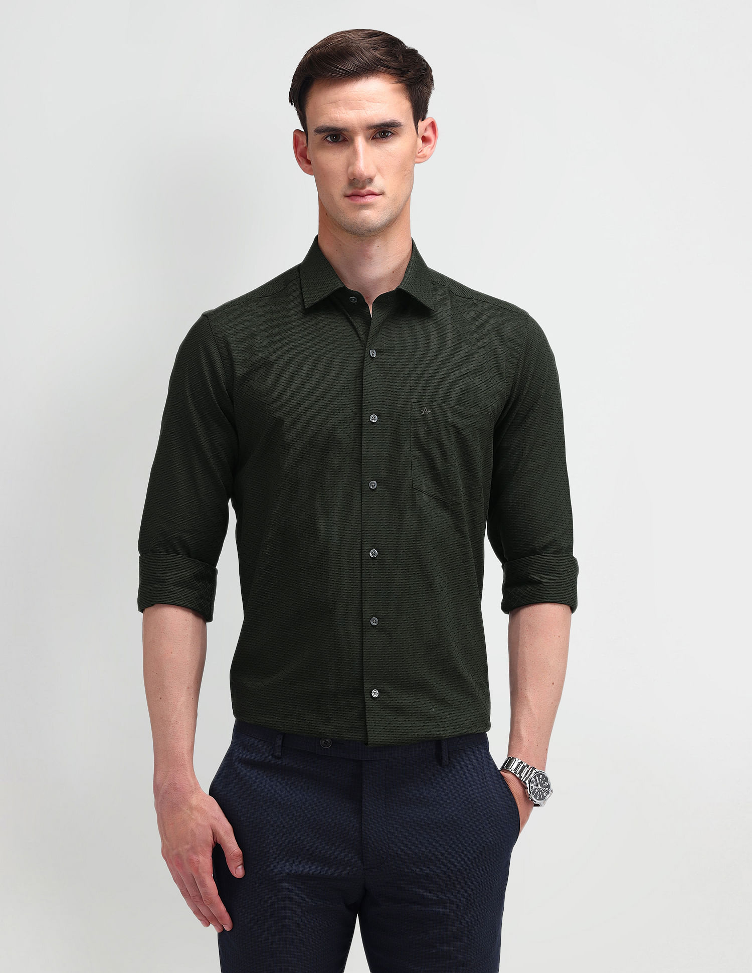 Arrow Brooklyn Fit Textured Shirt