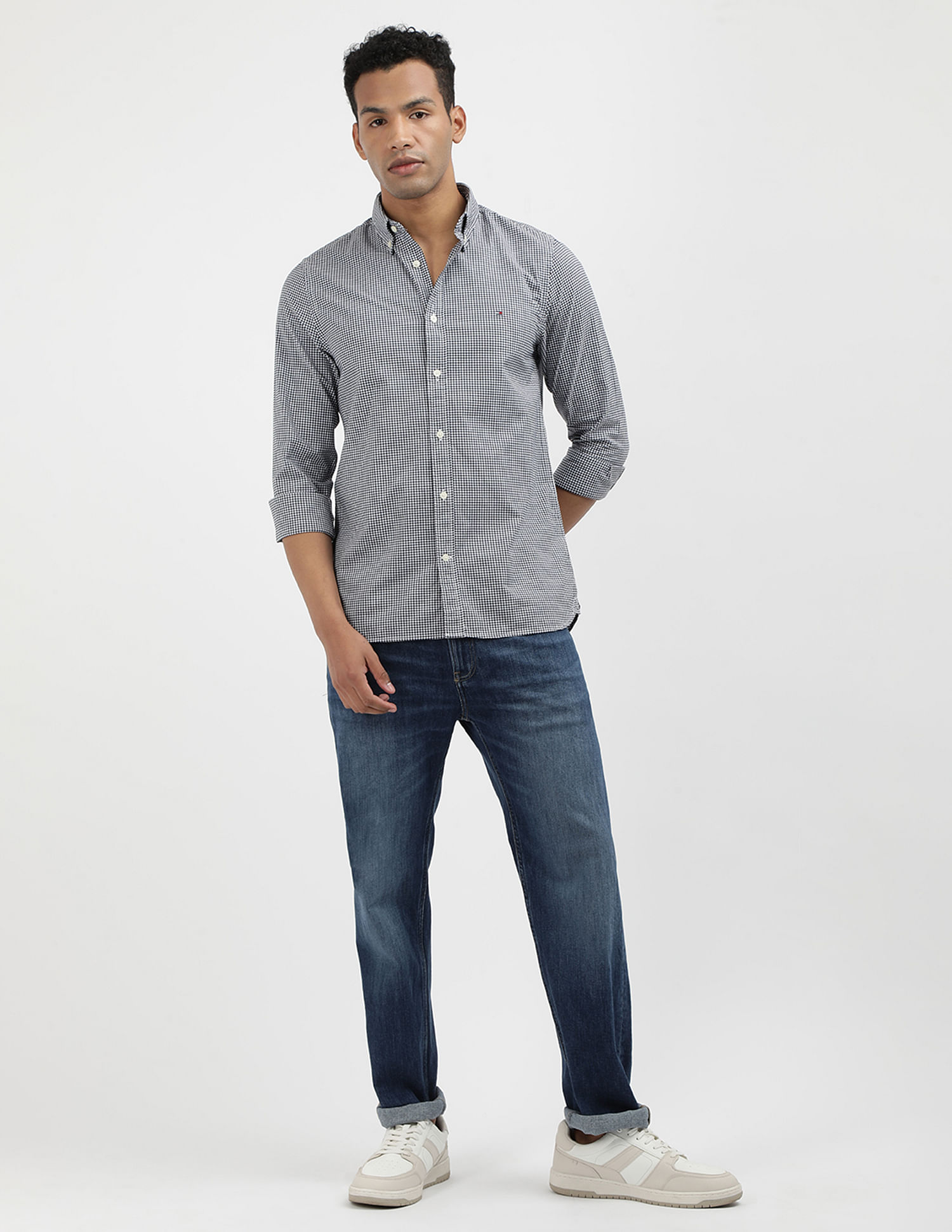 Tommy Hilfiger Micro Gingham Check Poplin Shirt
