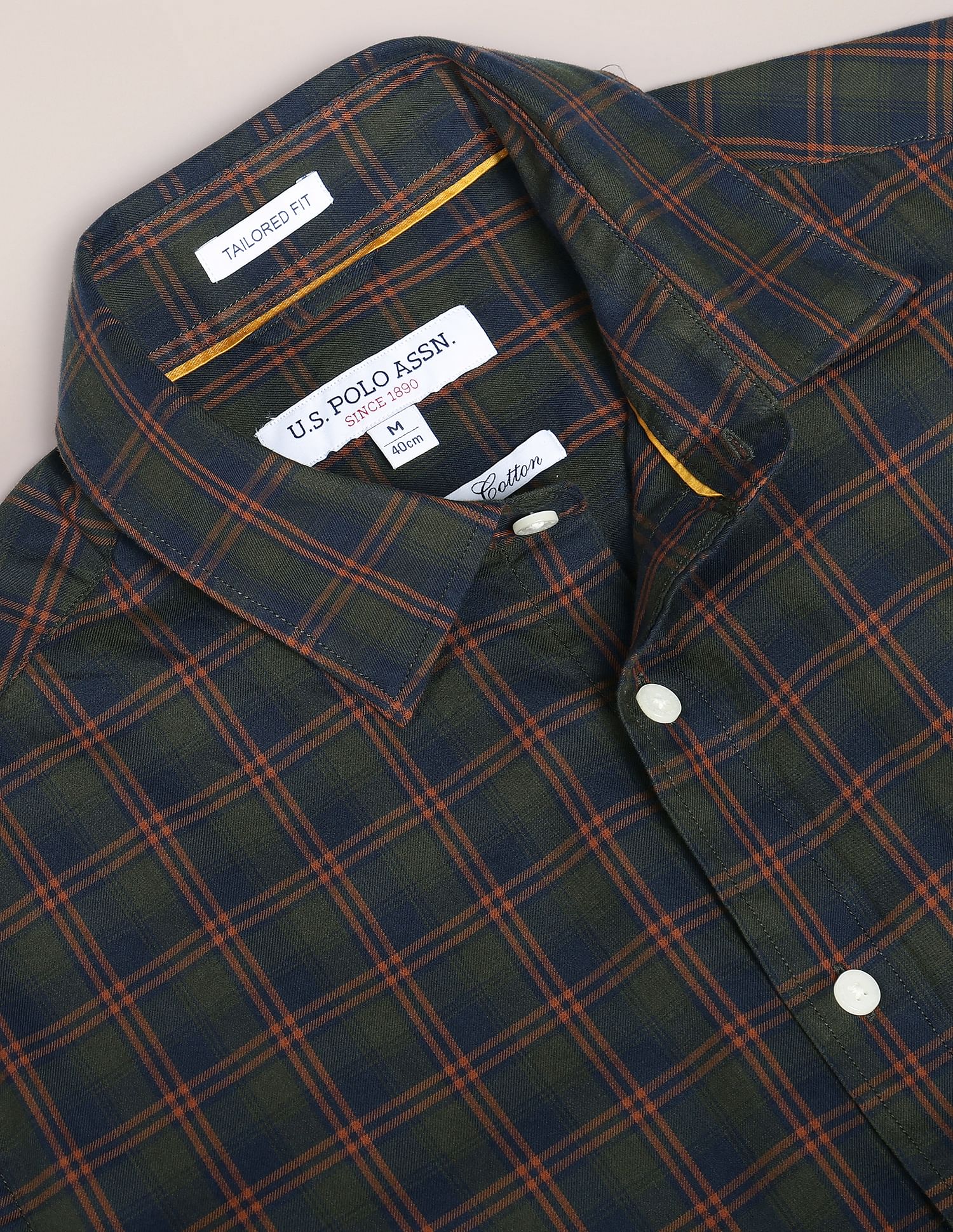 U.S. Polo Assn. Short Sleeve Plaid Check Shirt