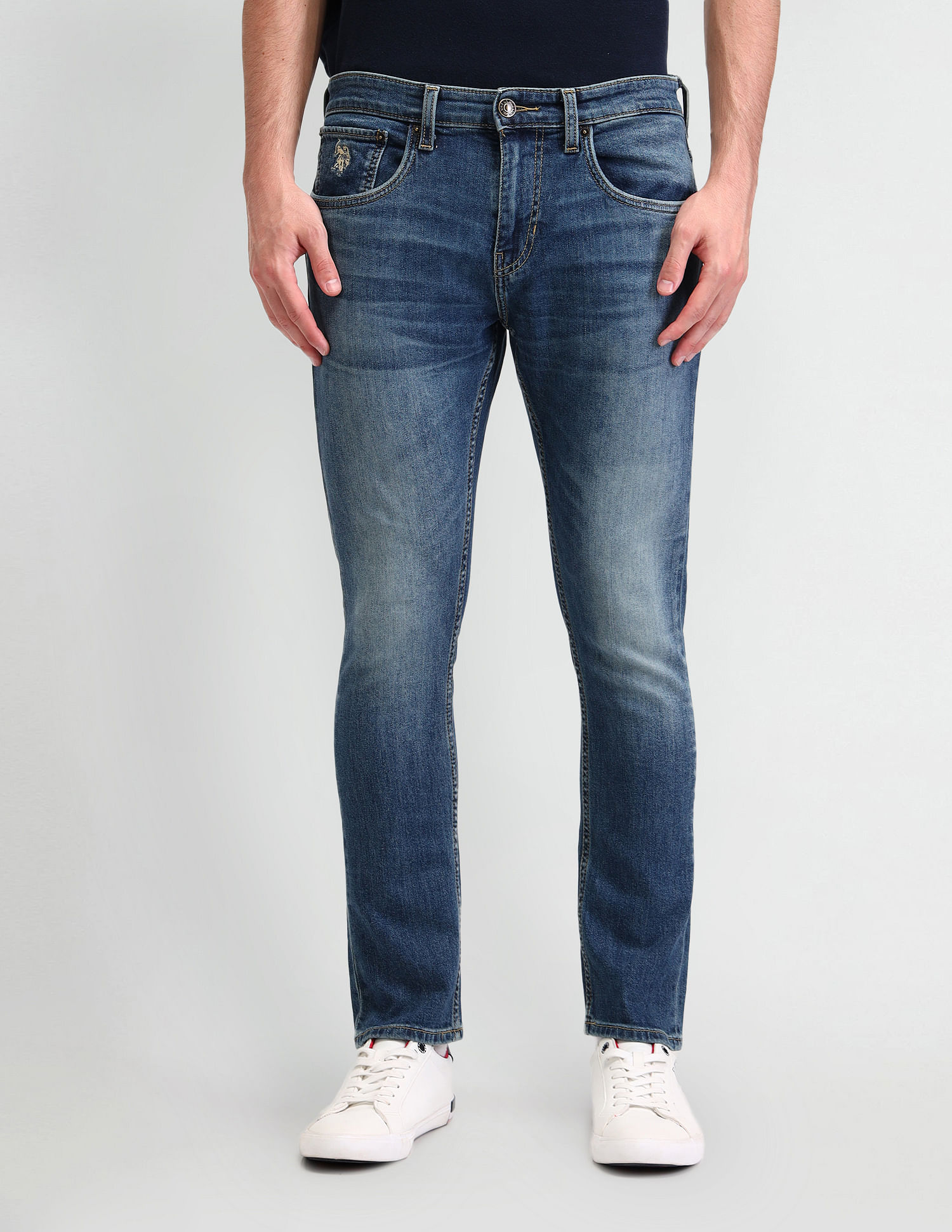 U.S. Polo Assn. Denim Co. Henry Tapered Cropped Fit Blue Jeans