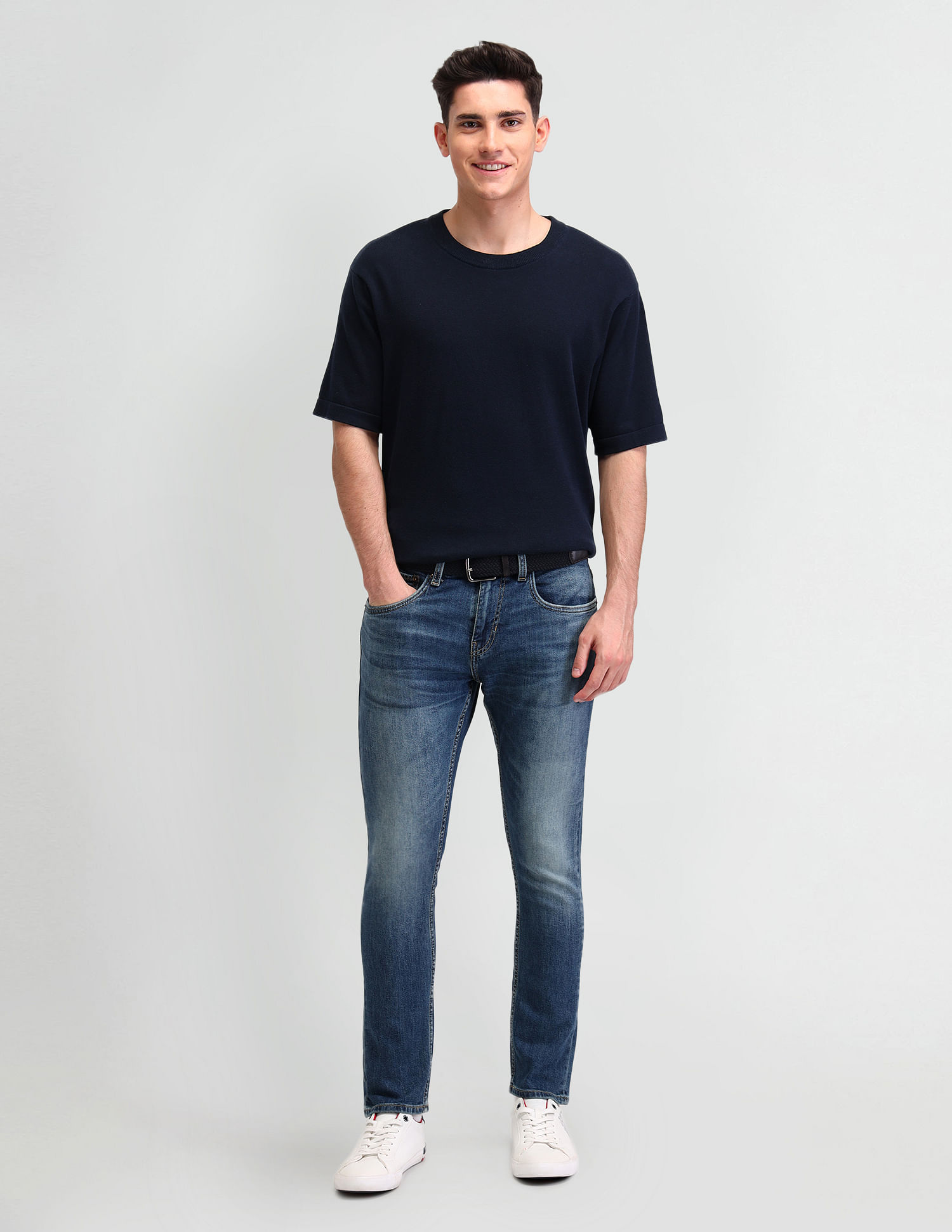 U.S. Polo Assn. Denim Co. Henry Tapered Cropped Fit Blue Jeans