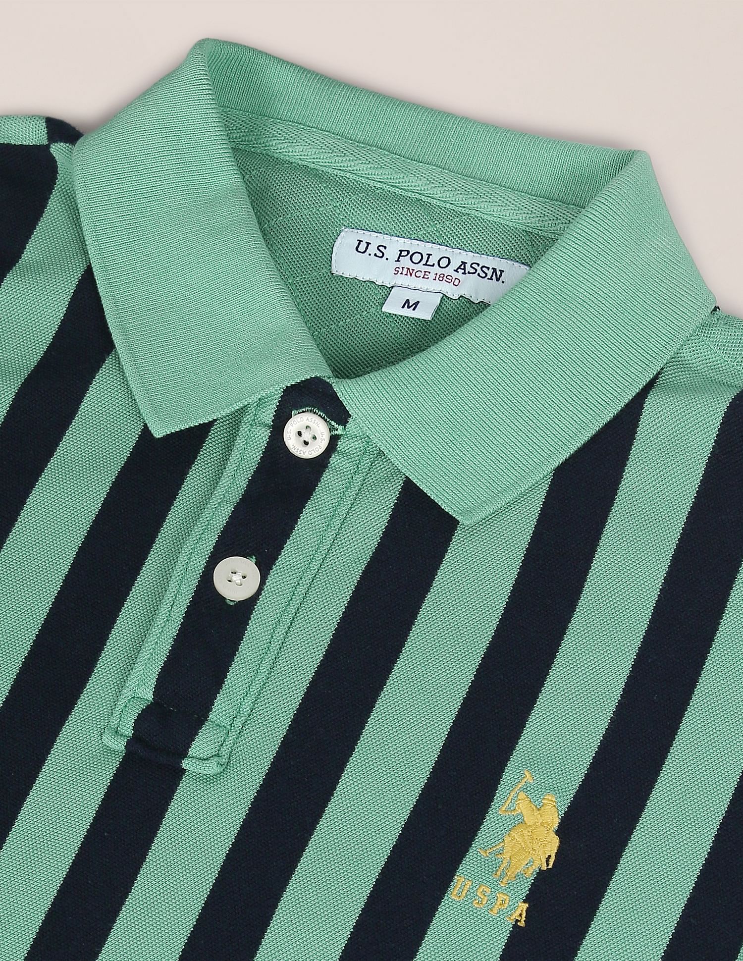 U.S. Polo Assn. Pique Striped Polo Shirt