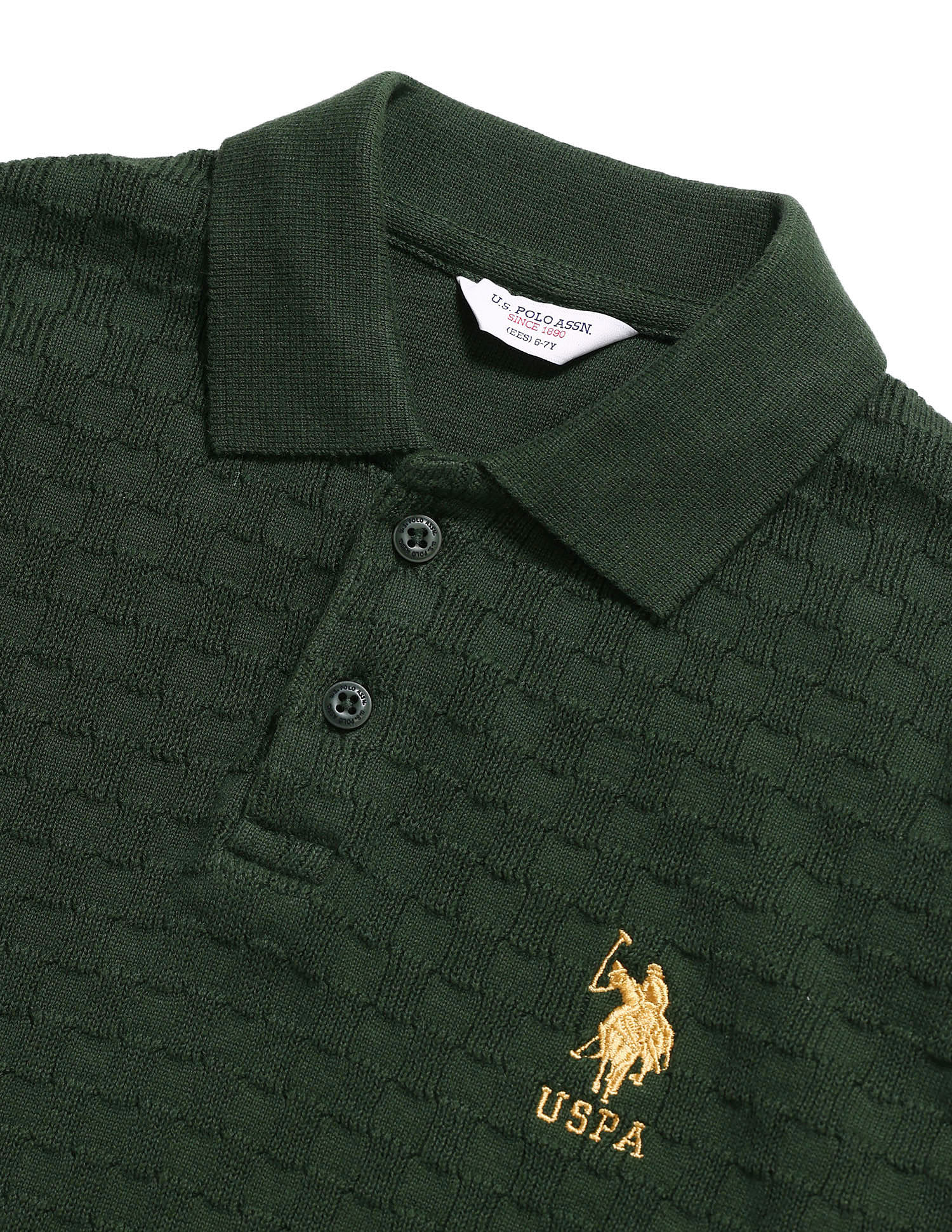 Buy U.S. Polo Assn. Kids Boys Textured Regular Fit Sweater