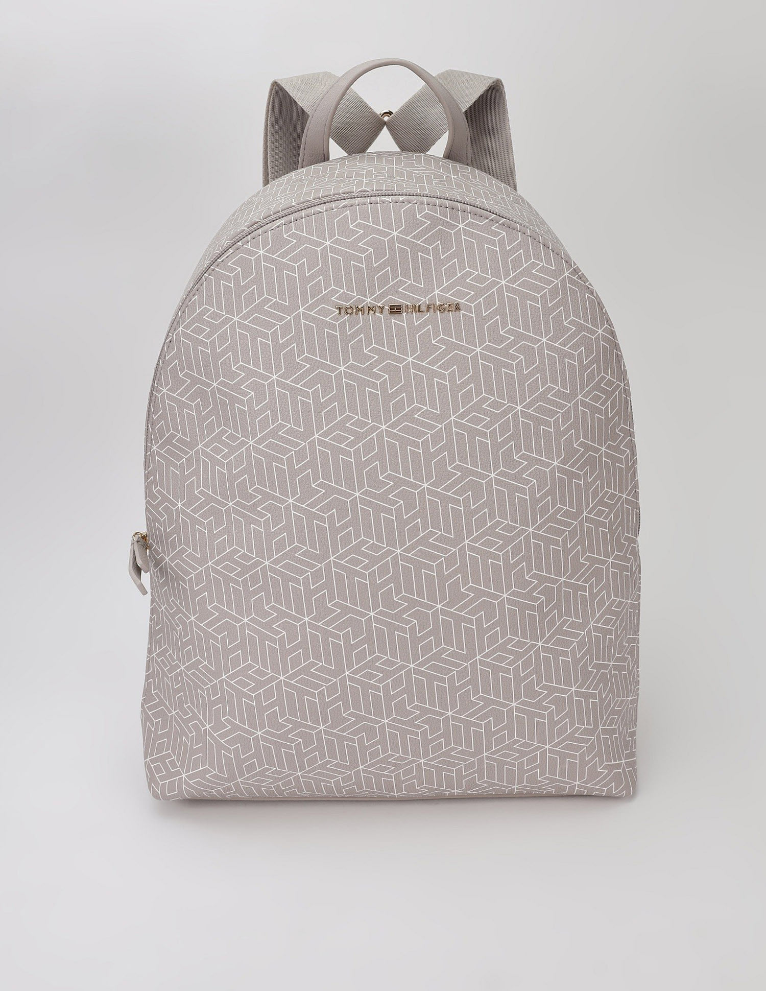 Tommy Hilfiger Logo Brown Pu Backpack