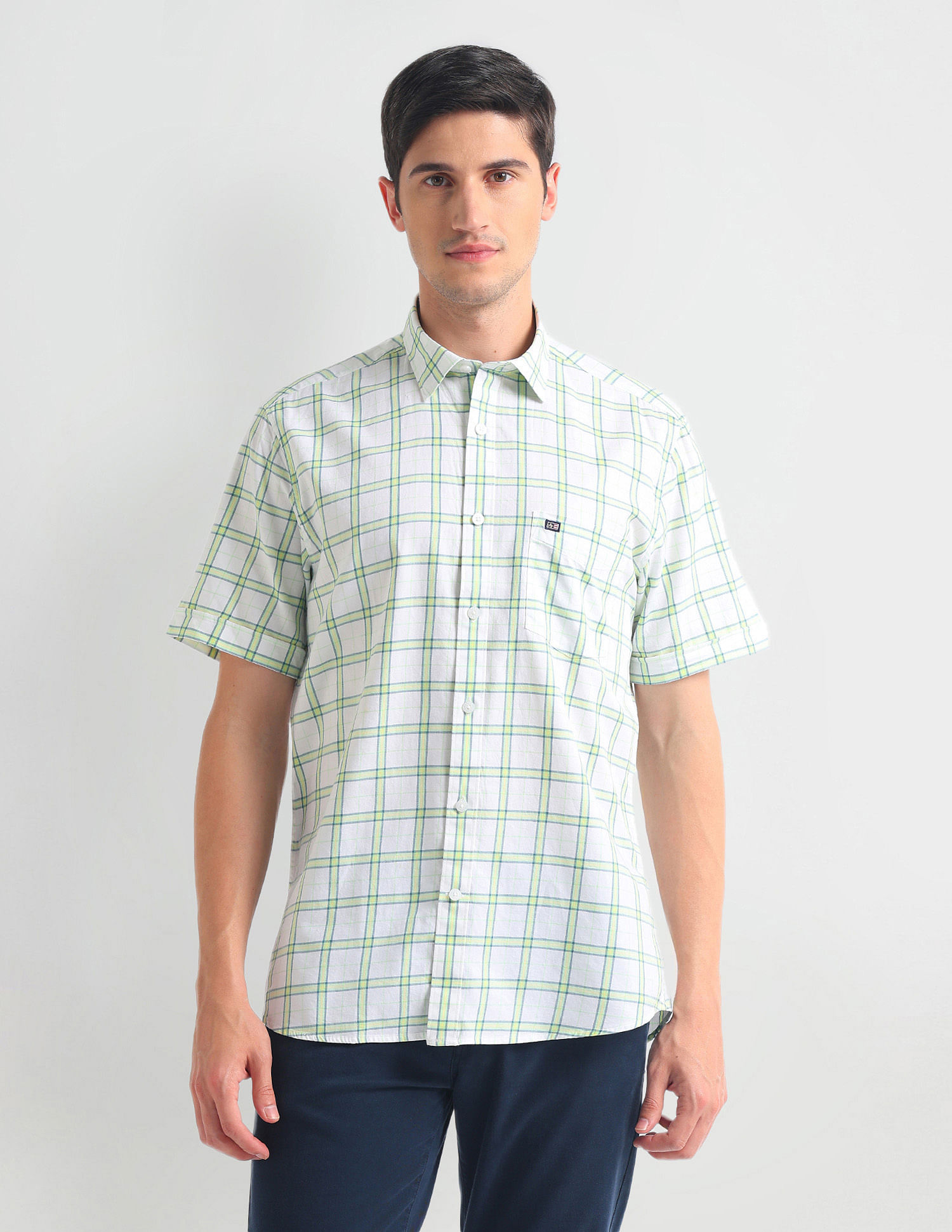 Arrow Sports Tartan Check Slim Fit Shirt