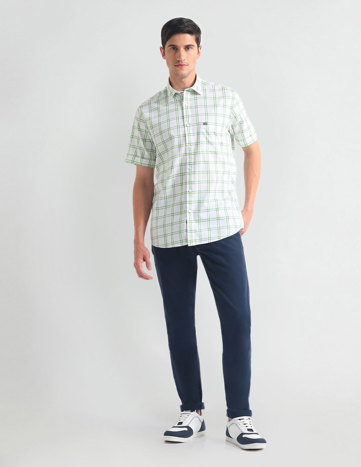 Arrow Sports Tartan Check Slim Fit Shirt