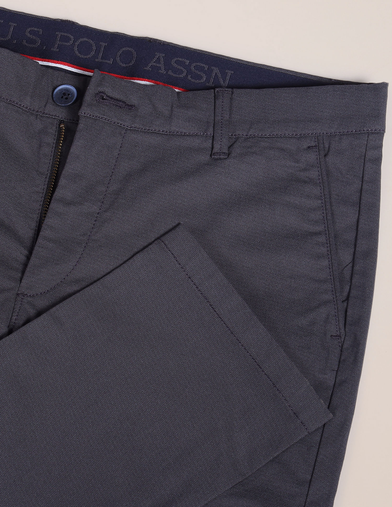 U.S. Polo Assn. Mid Rise Geometric Print Trousers