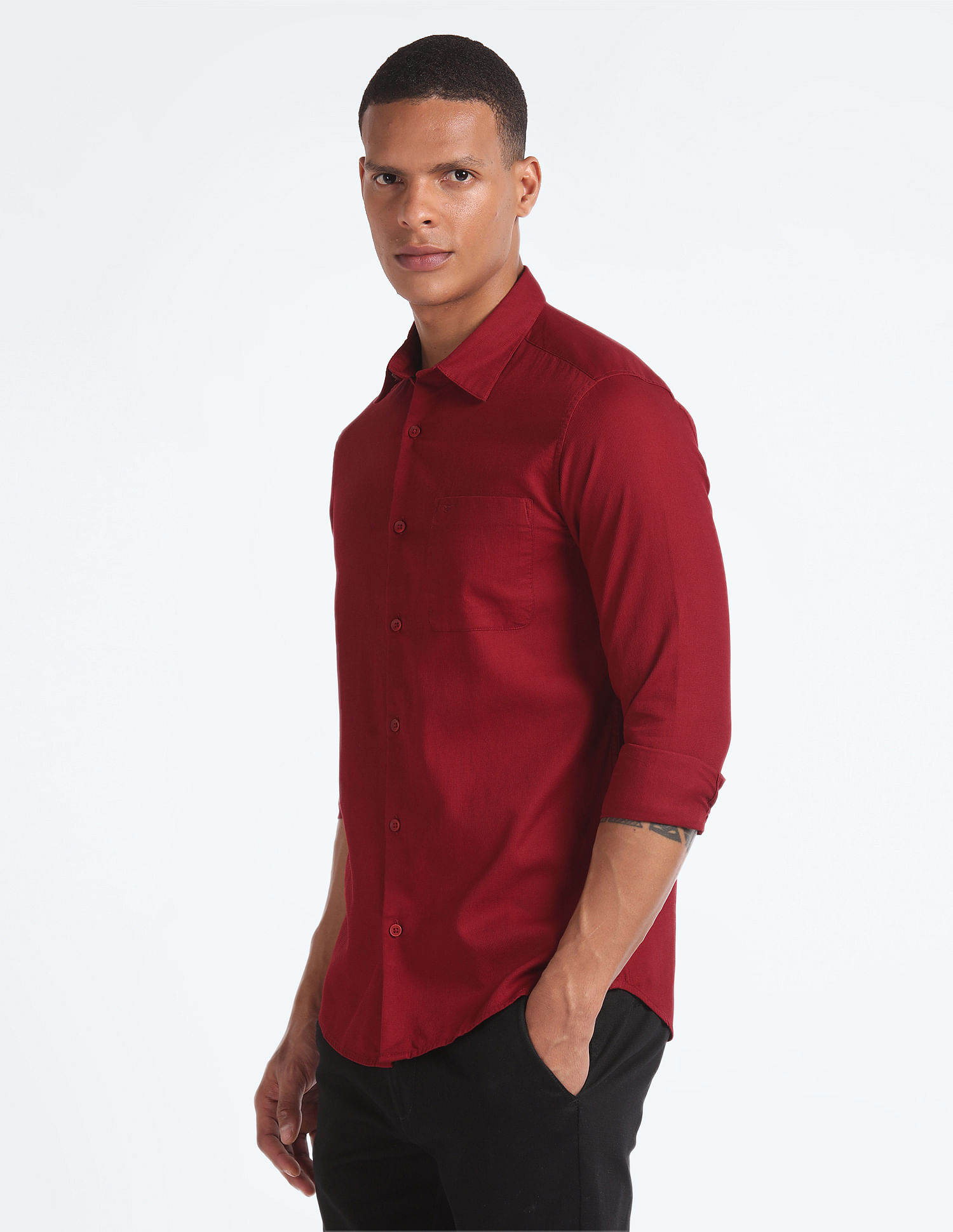 Flying Machine Cotton Slim Fit Shirt