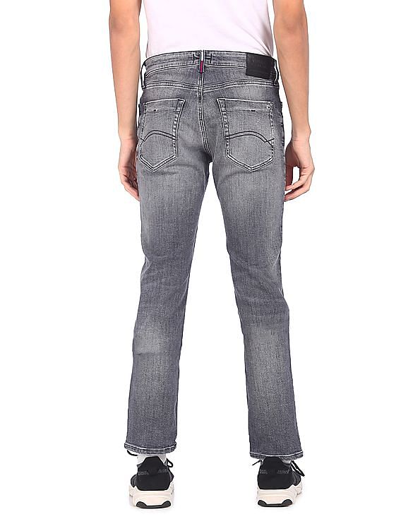 Tommy Hilfiger Men Grey Mid Rise Scanton Slim Fit Jeans