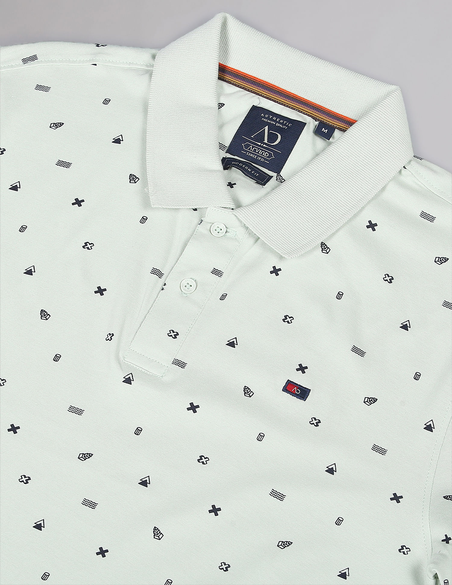 AD by Arvind Modern All Over Print Polo Shirt