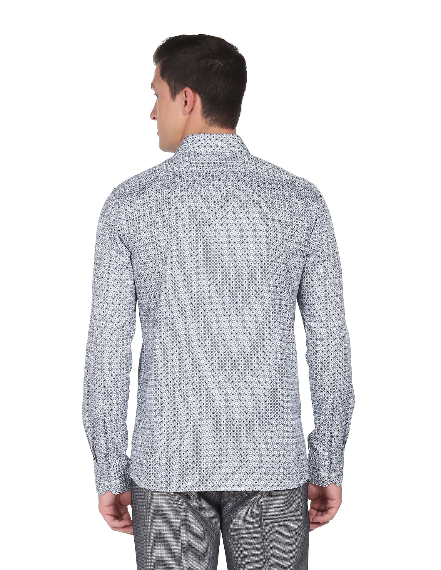 Arrow Manhattan Slim Fit Geometric Print Shirt