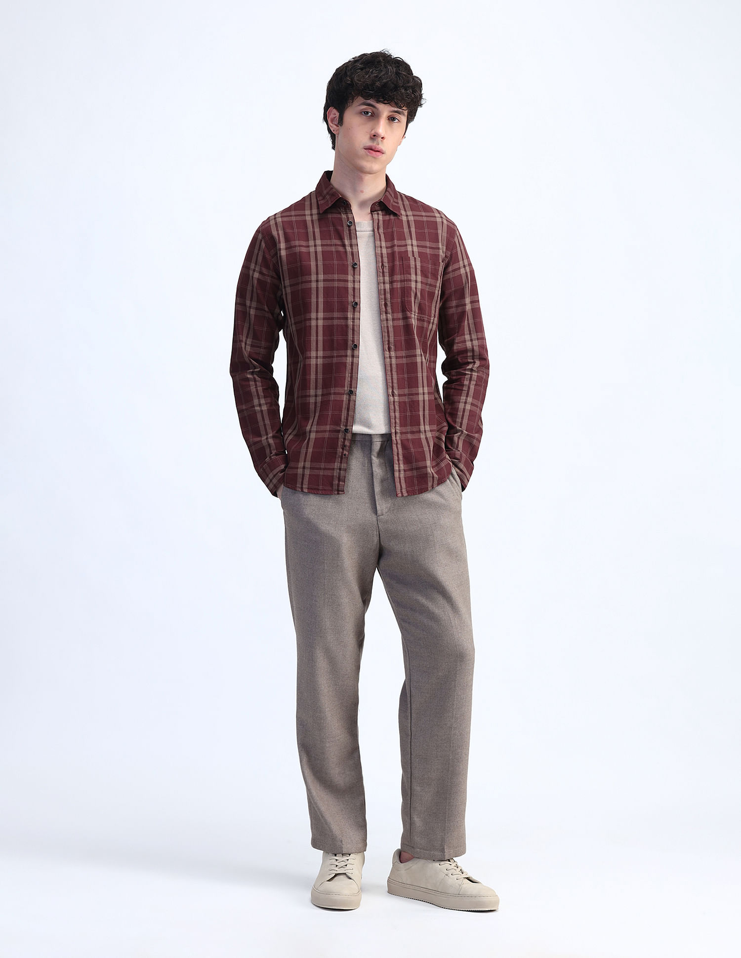 Flying Machine Slim Fit Checked Shirt