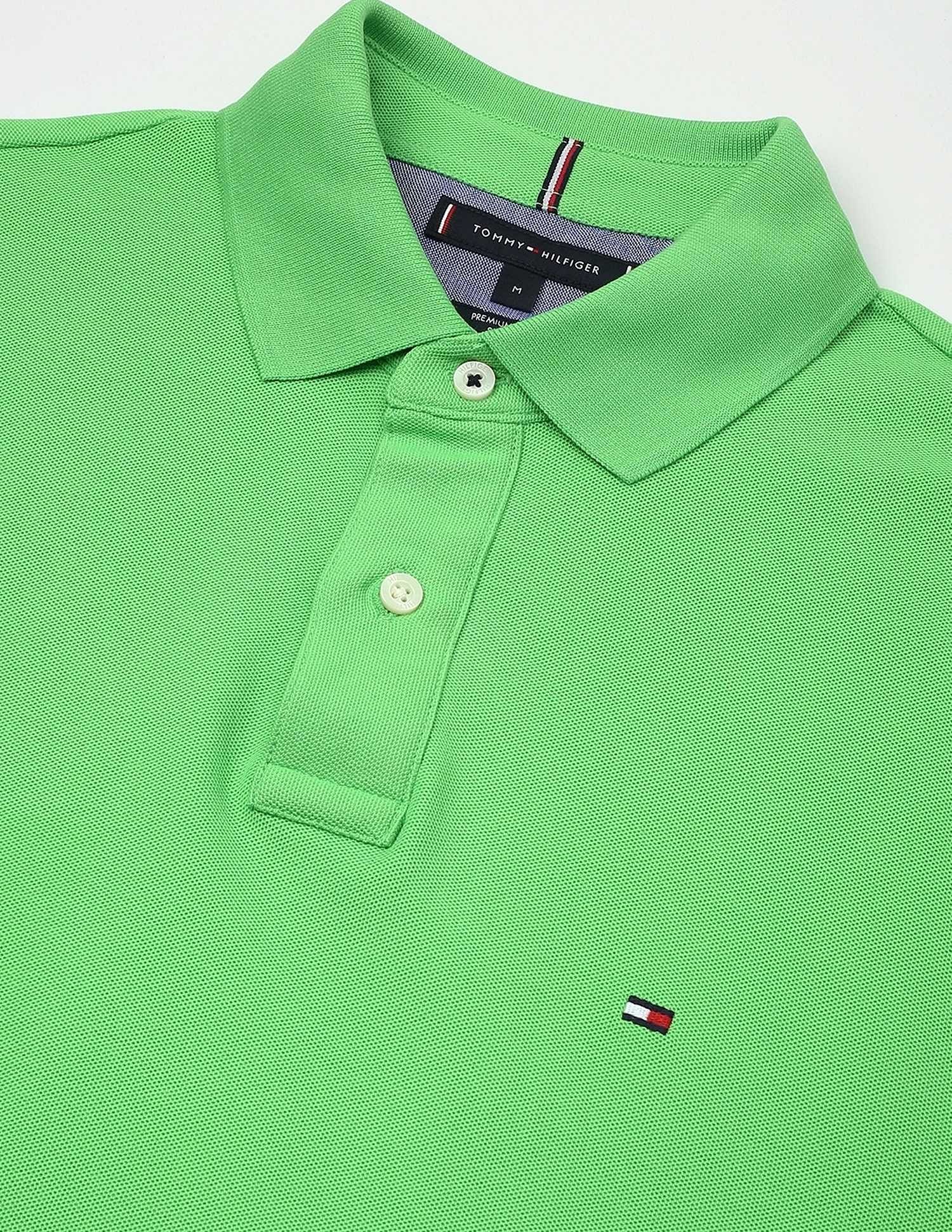 Tommy Hilfiger Solid Slim-Fit Cotton Polo Shirt