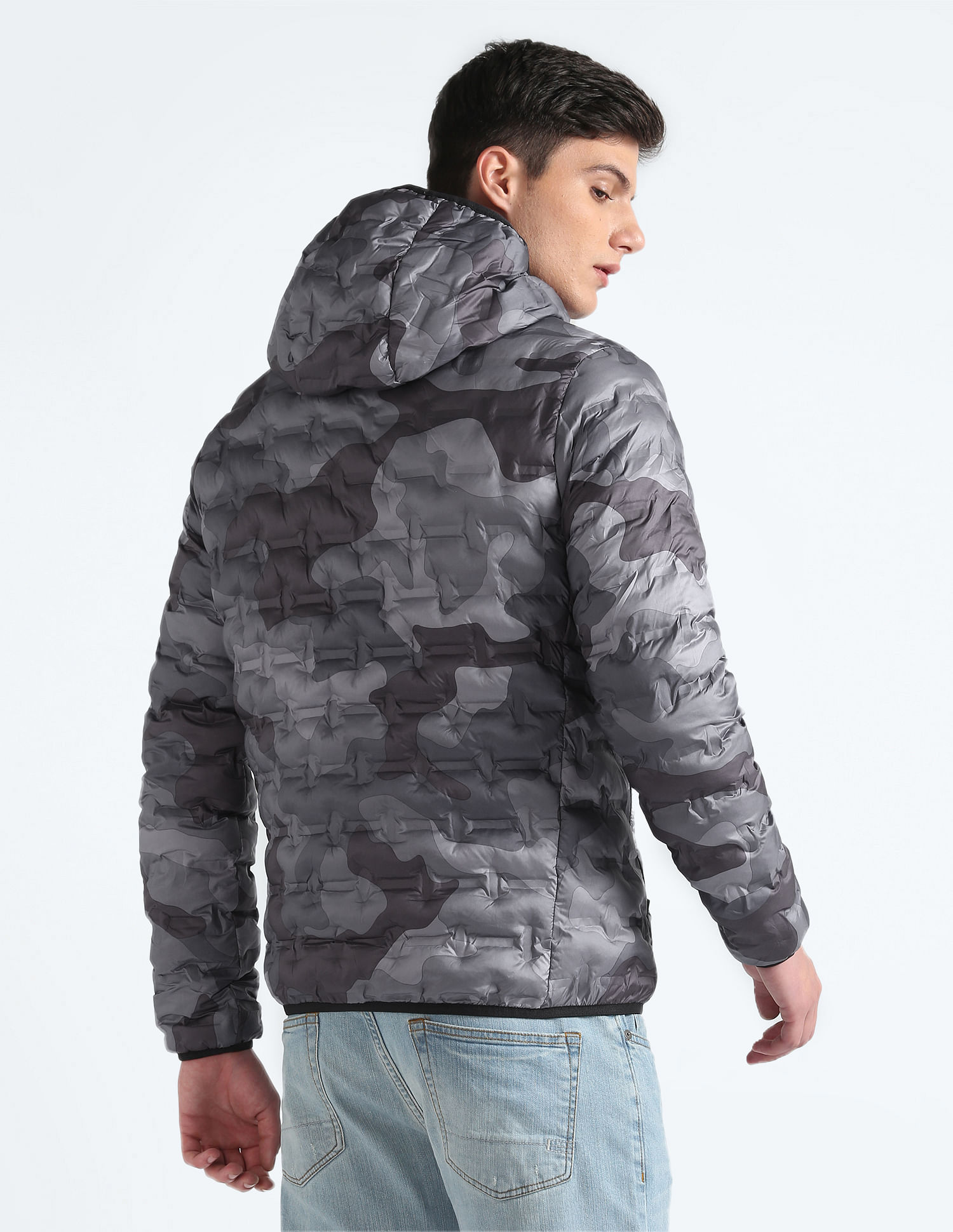 Flying Machine Camouflage Thermo Tech Hooded Jacket