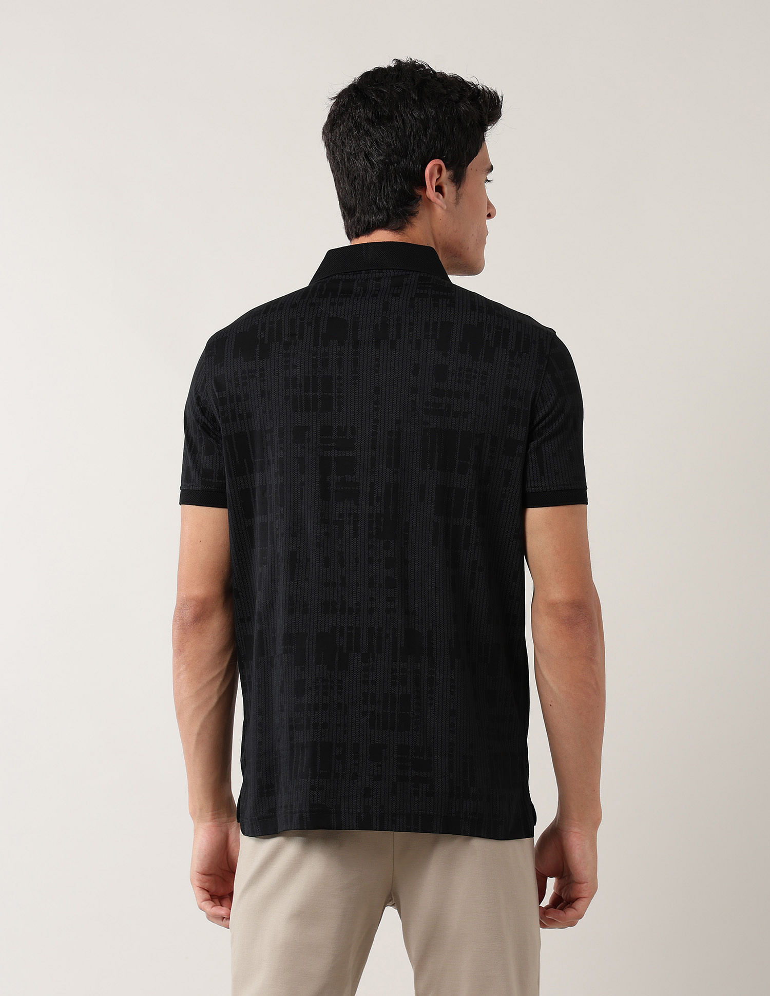 Arrow Abstract Printed Night Is Young Polo Shirt