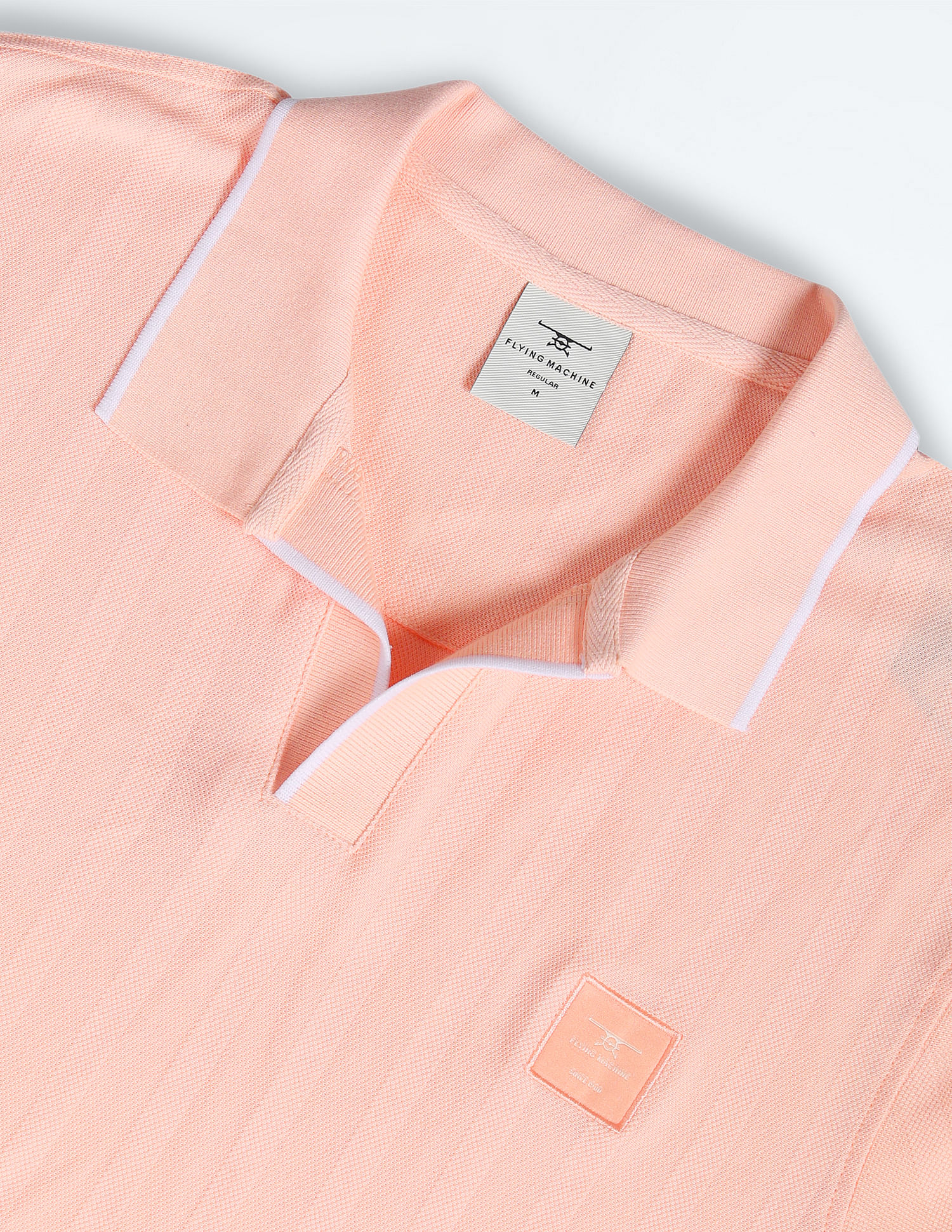 Flying Machine Jacquard Knit Regular Fit Polo Shirt