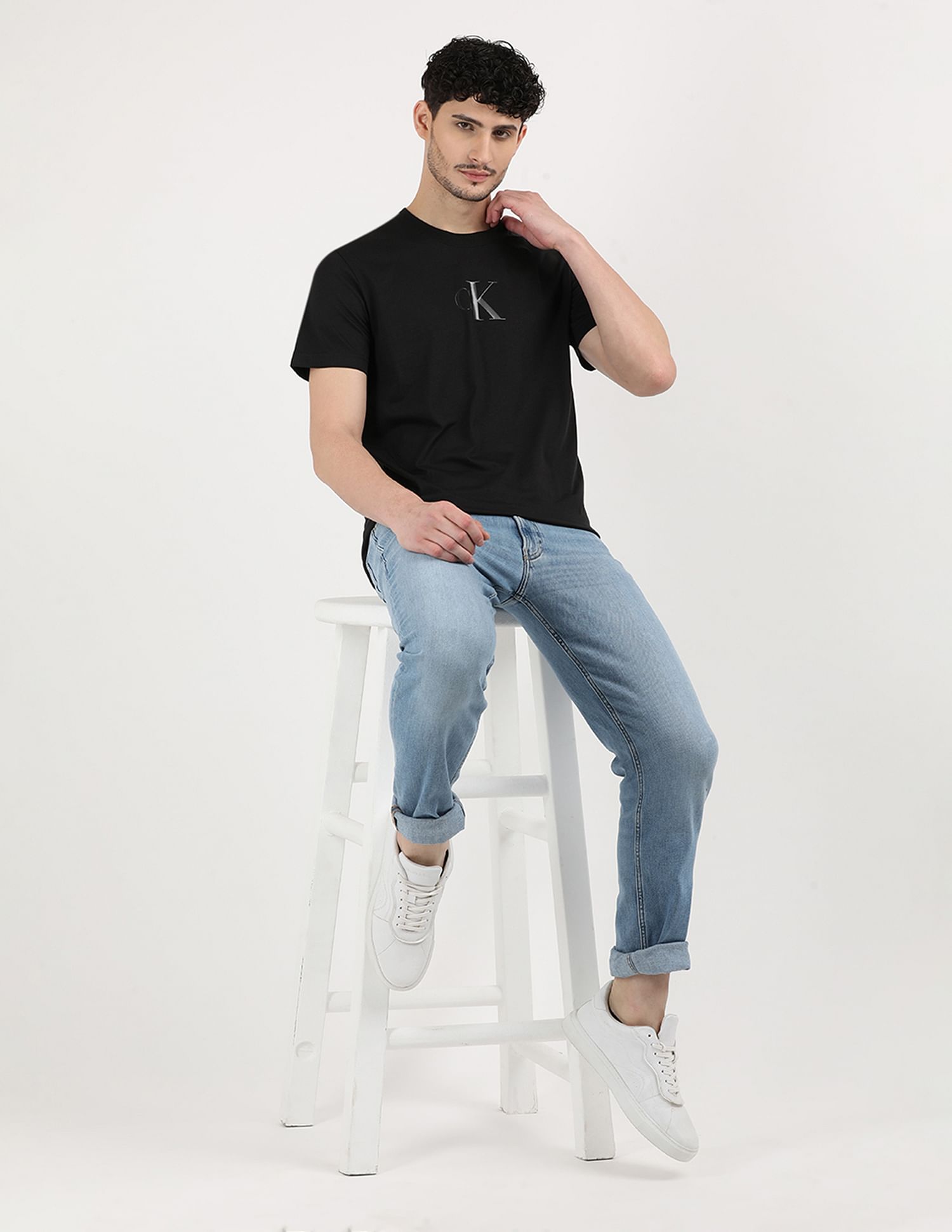 Calvin Klein Jeans Regular Fit Stonewashed Jeans