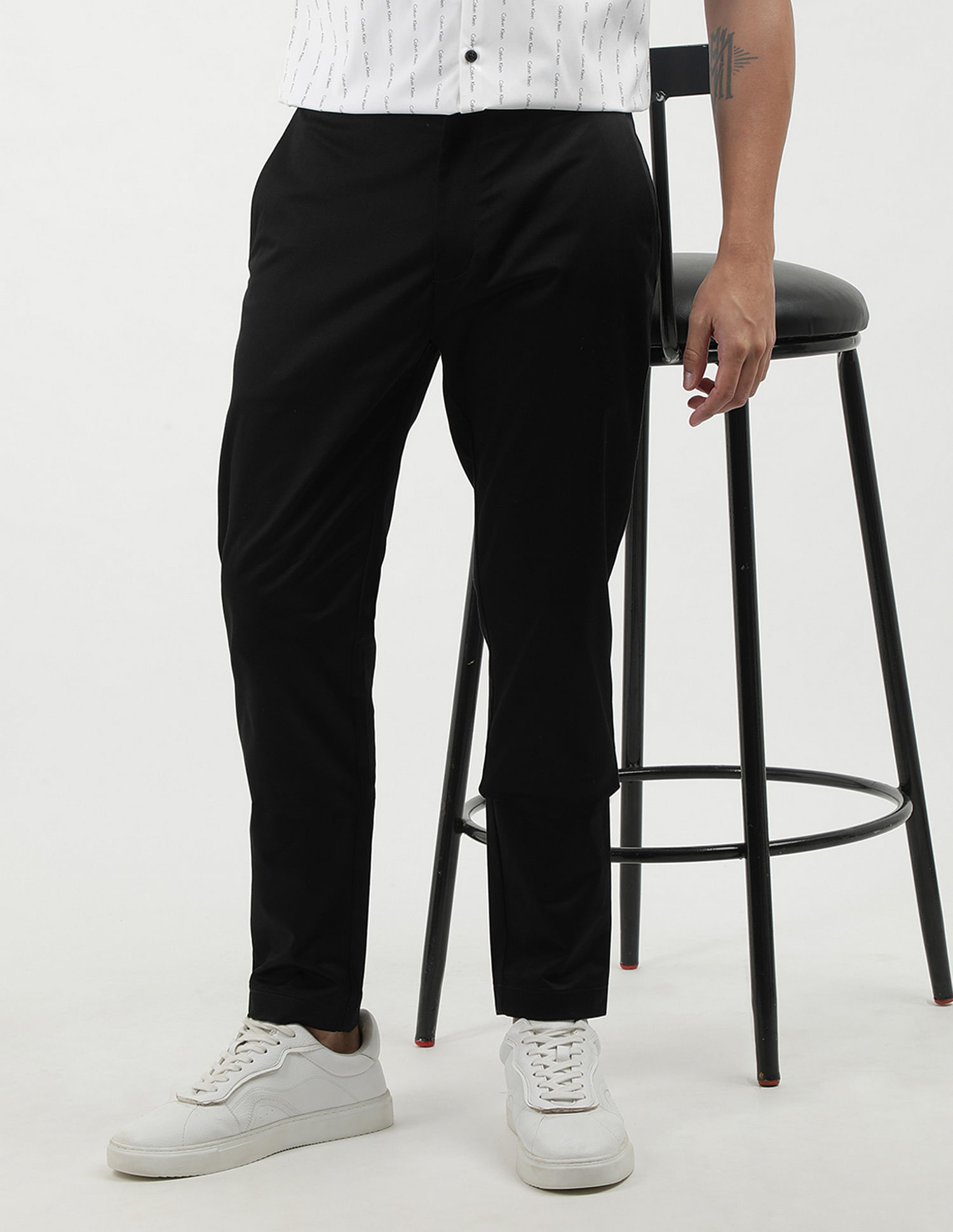 Calvin Klein Sateen Stretch Tapered Pants