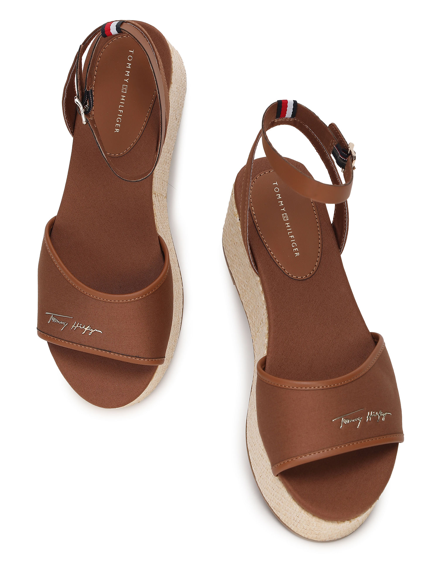 Tommy Hilfiger Sustainable Signature Logo Platform Sandals
