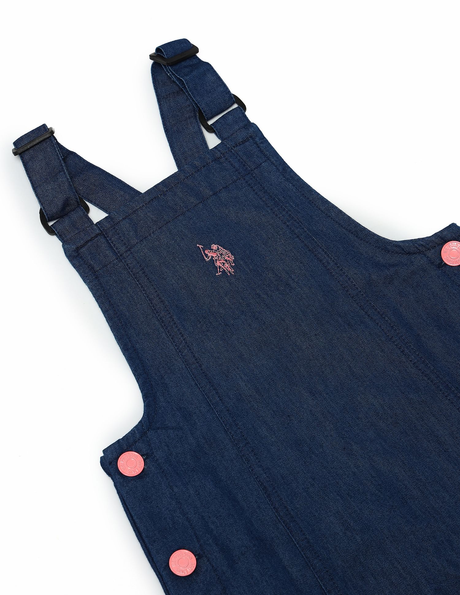 U.S. Polo Assn. Kids Girls Corduroy Dungree Dress