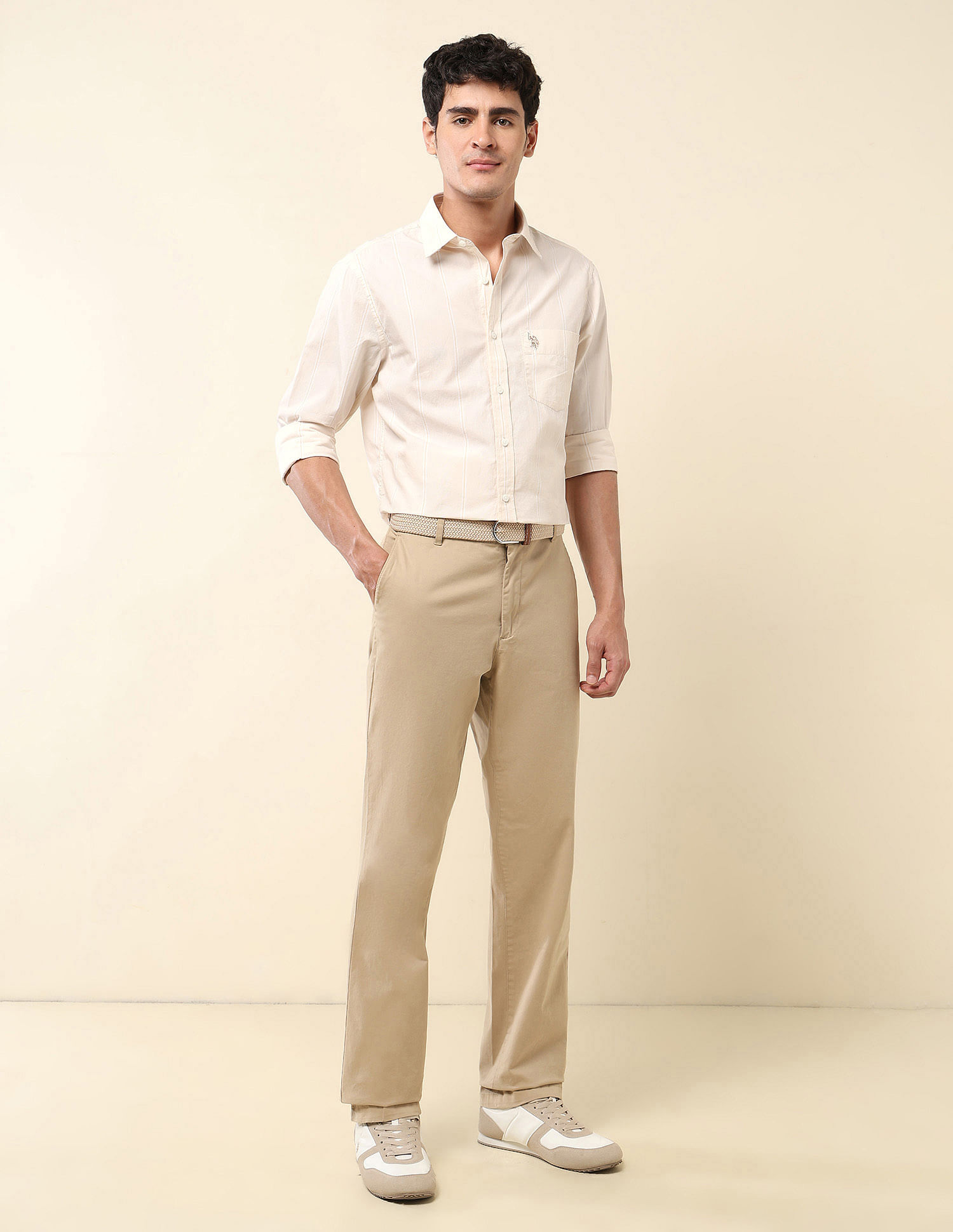 U.S. Polo Assn. Pinstriped Pure Cotton Shirt