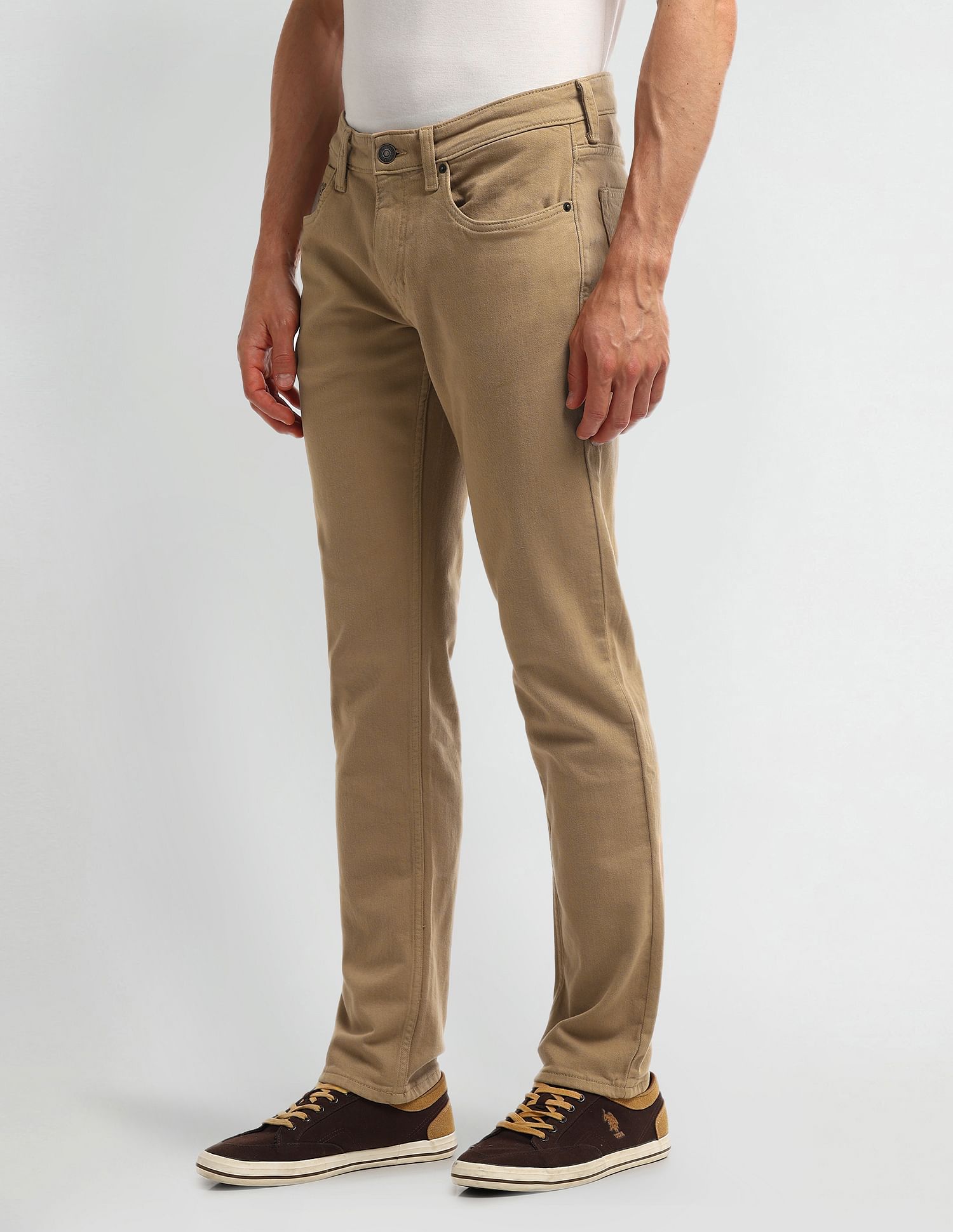 U.S. Polo Assn. Denim Co. Brandon Slim Fit Brown Jeans