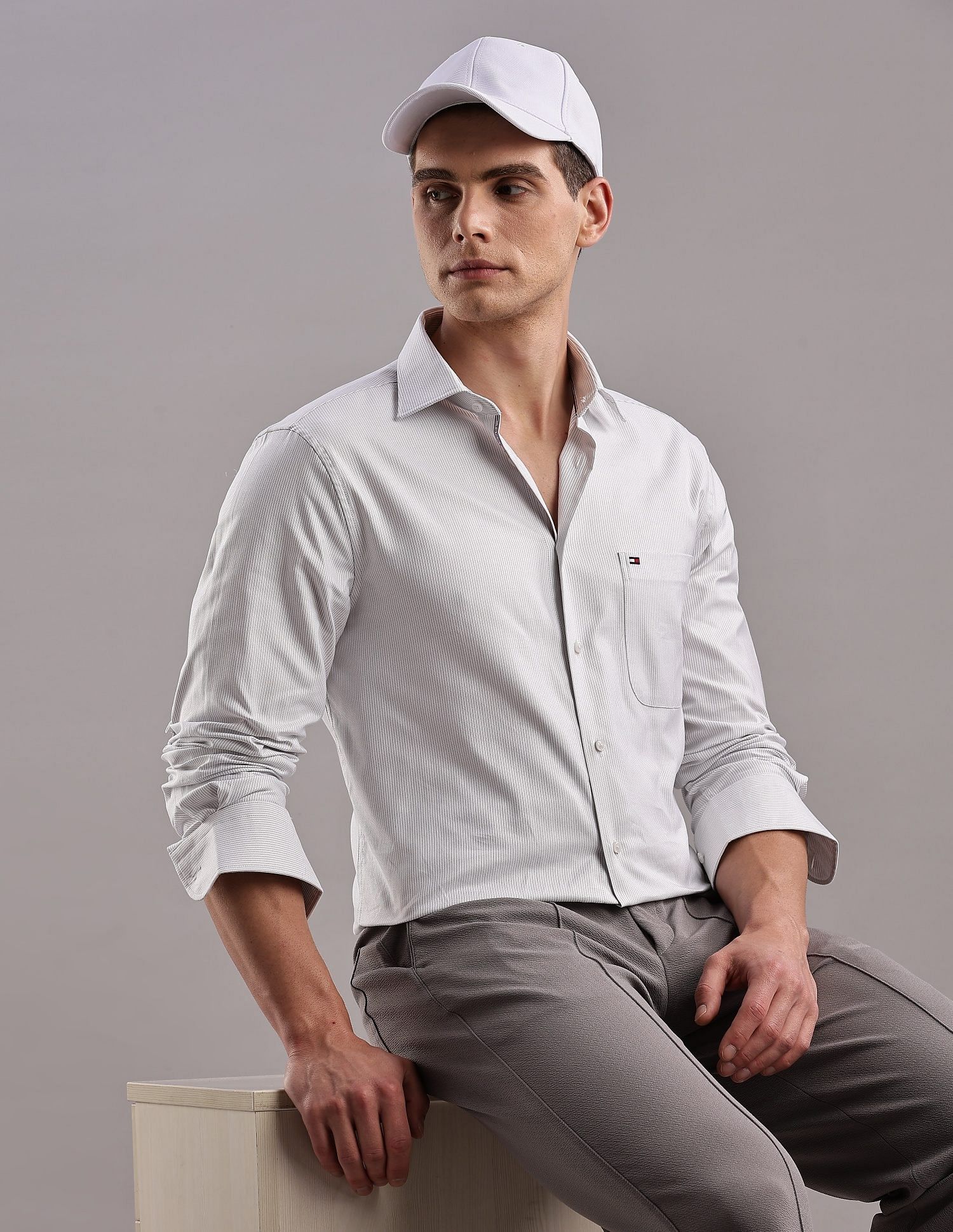 Tommy Hilfiger Striped Regular-Fit Cotton Shirt