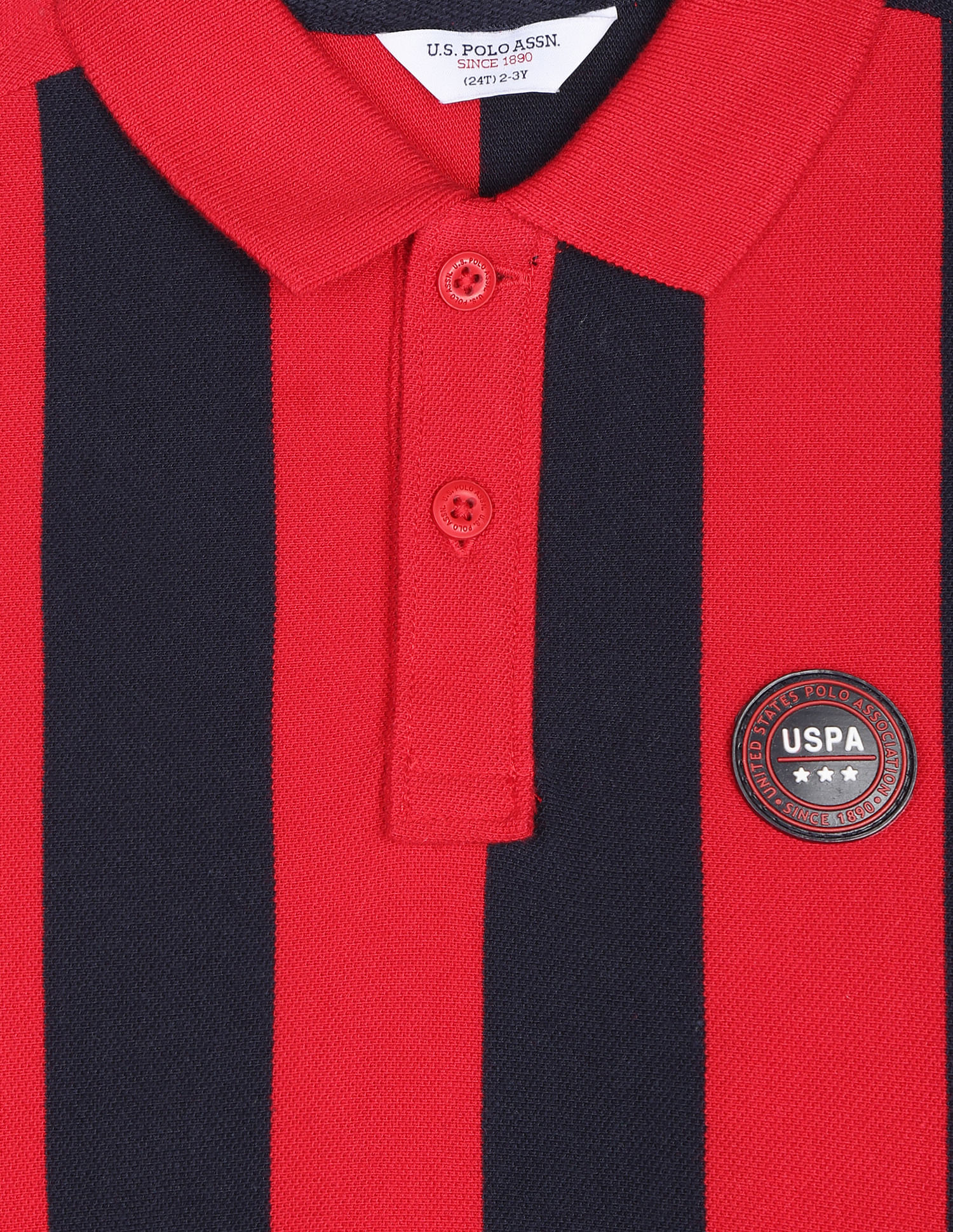 U.S. Polo Assn. Kids Vertical Stripe Cotton Polo Shirt