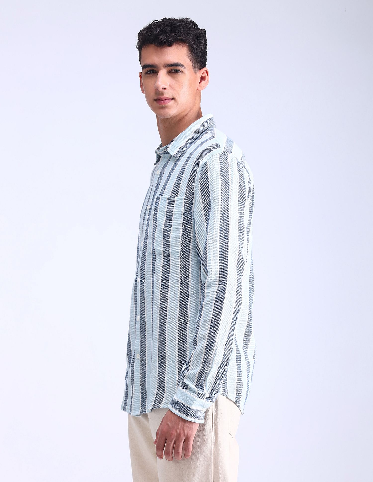Flying Machine Regular Fit Dobby Shirt