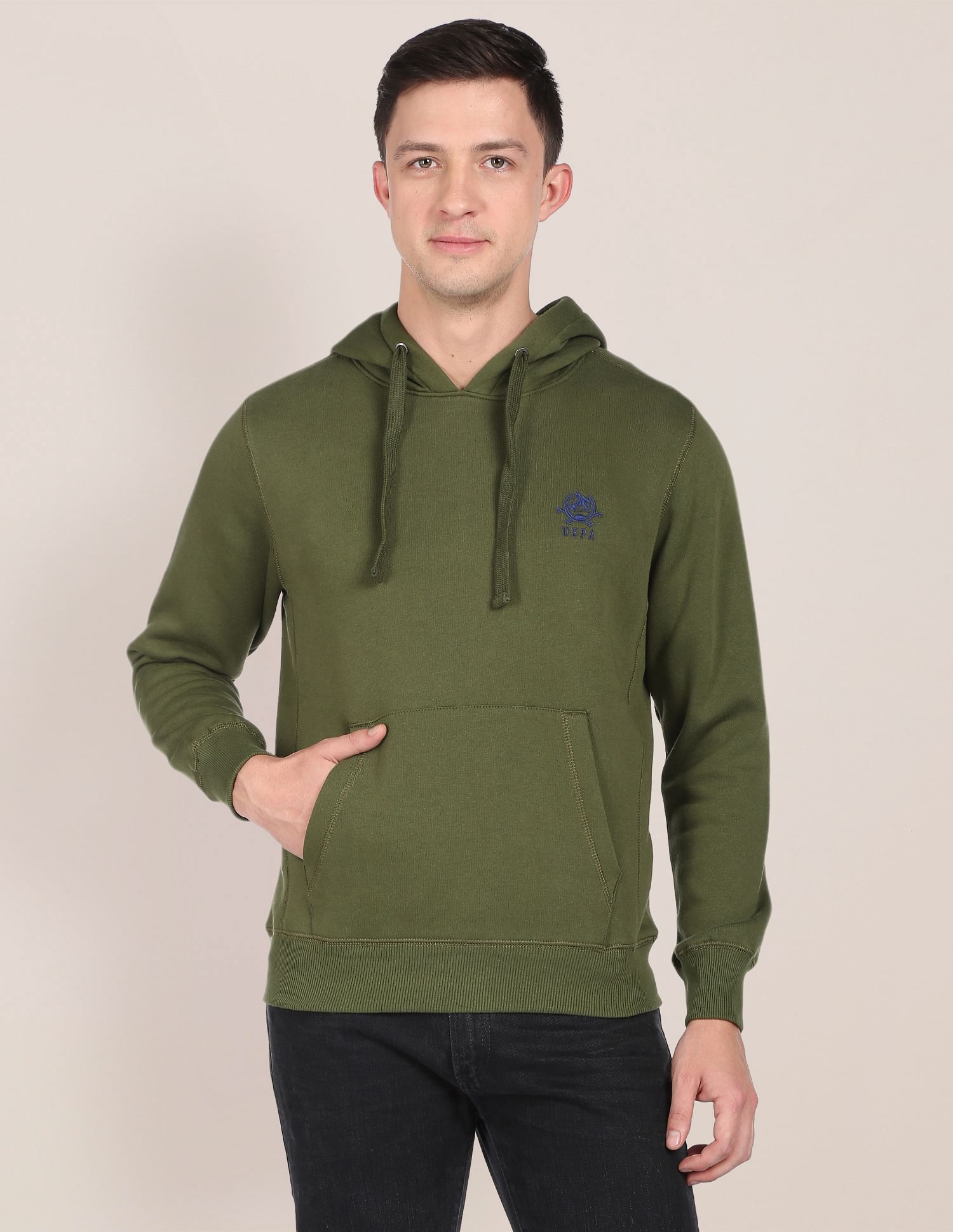 U.S. Polo Assn. Solid Hooded Sweatshirt
