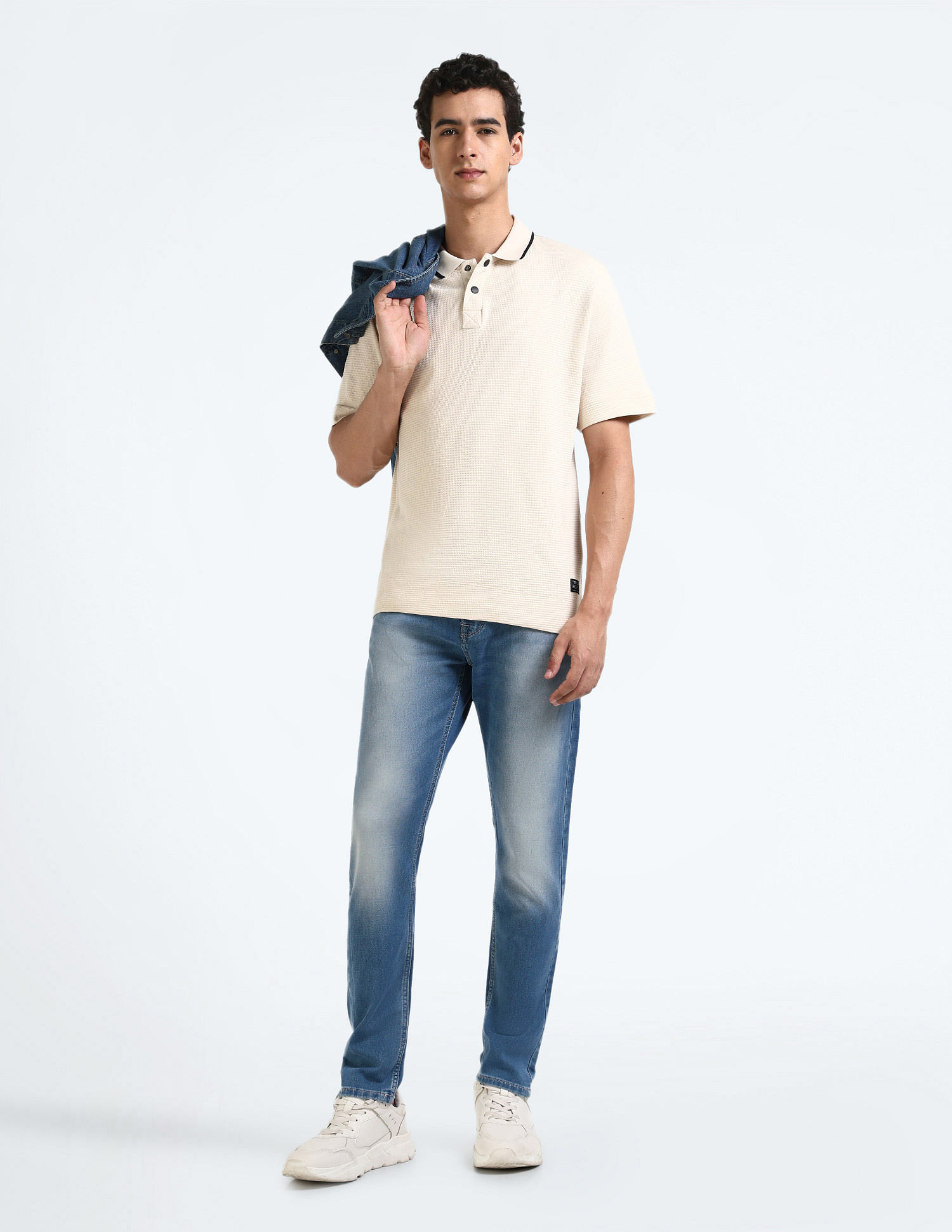 Flying Machine Slash Slim Tapered Fit Stone Wash Jeans
