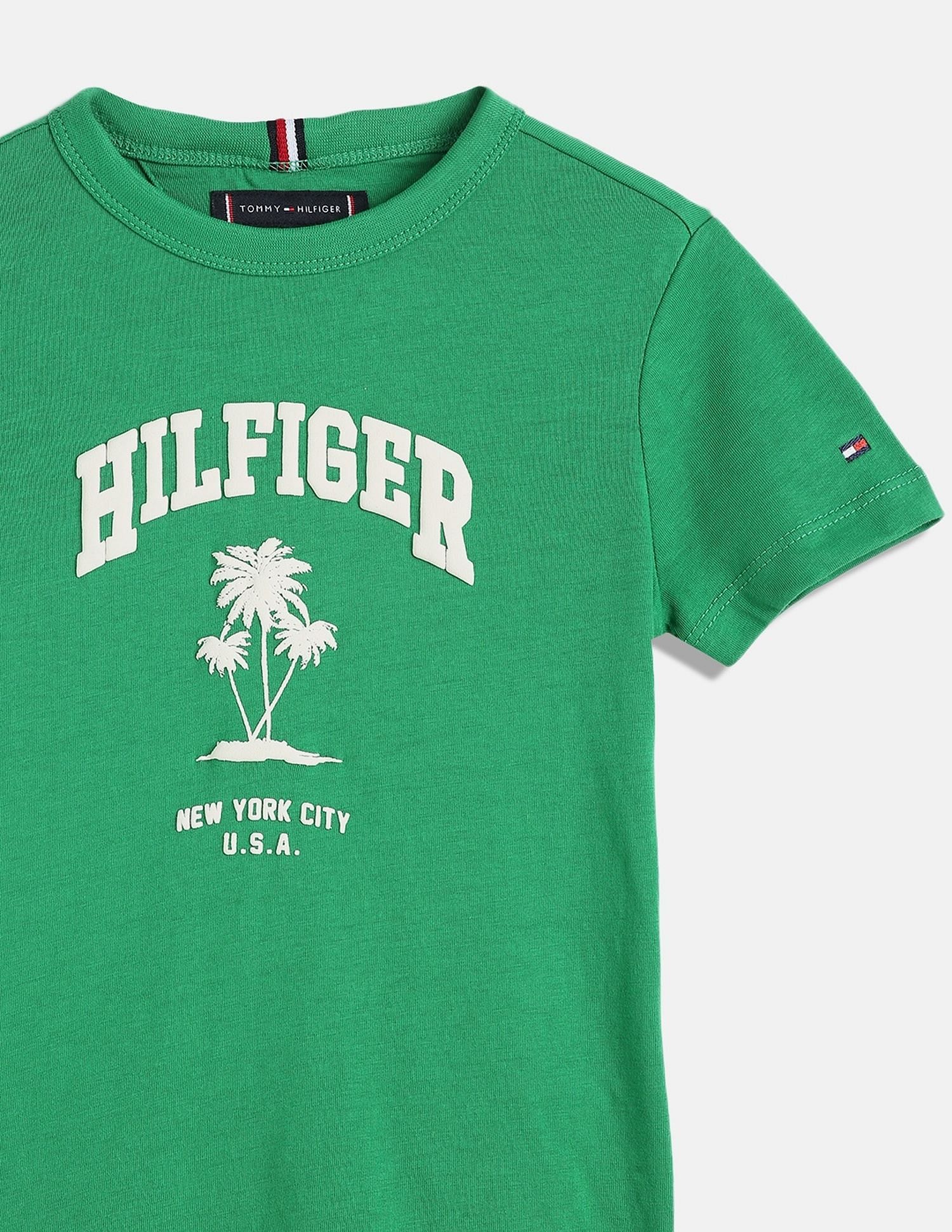 Tommy Hilfiger Kids Boys Logo Regular-Fit Cotton T-Shirt