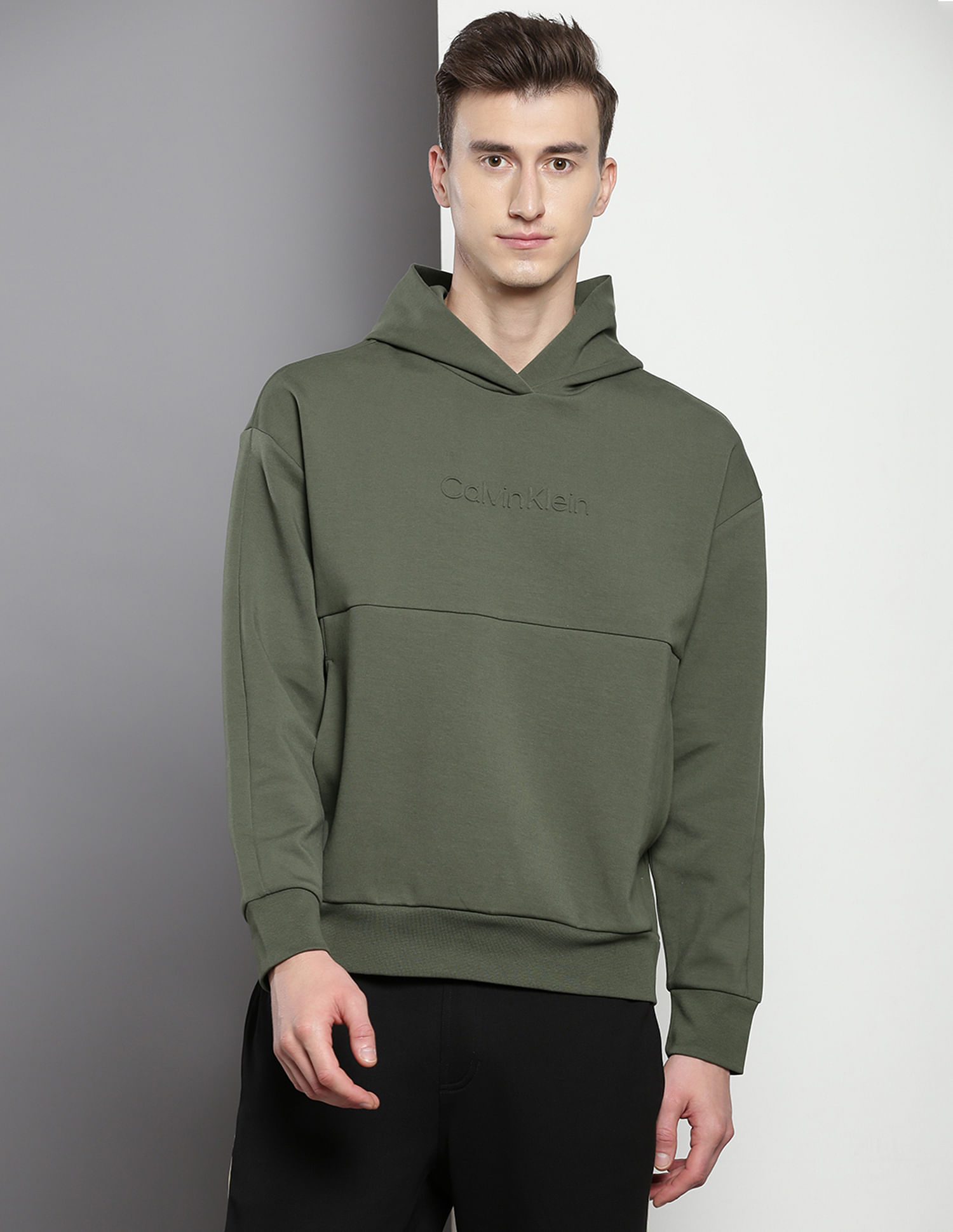 Calvin Klein Embossed Logo Hooded Sweatshirt