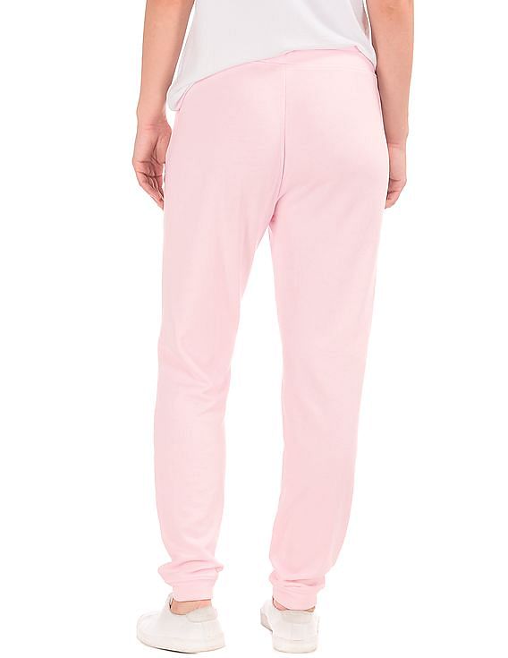 Buy GAP Women Women Pink Logo Applique Knit Joggers 