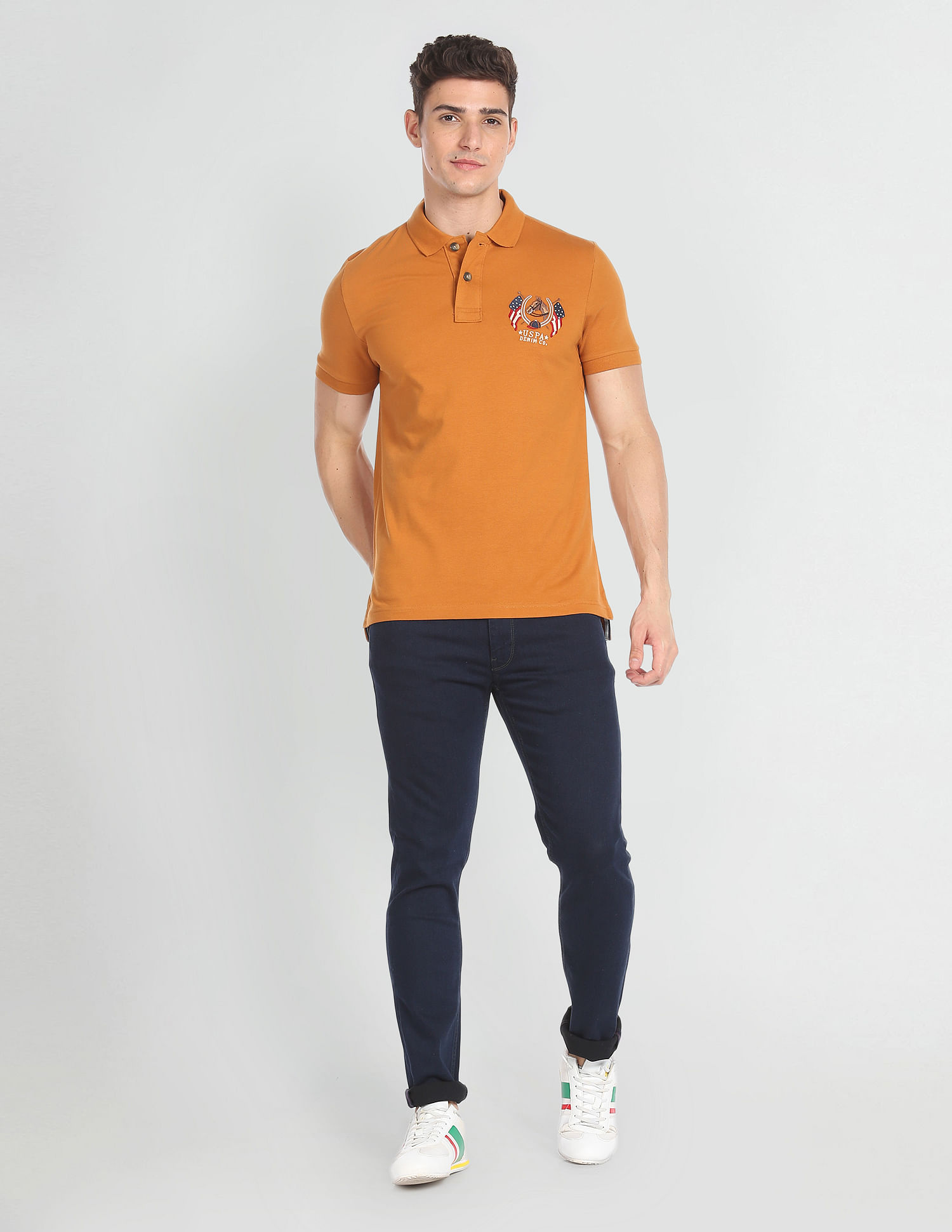 U.S. Polo Assn. Denim Co. Solid Cotton Polo Shirt