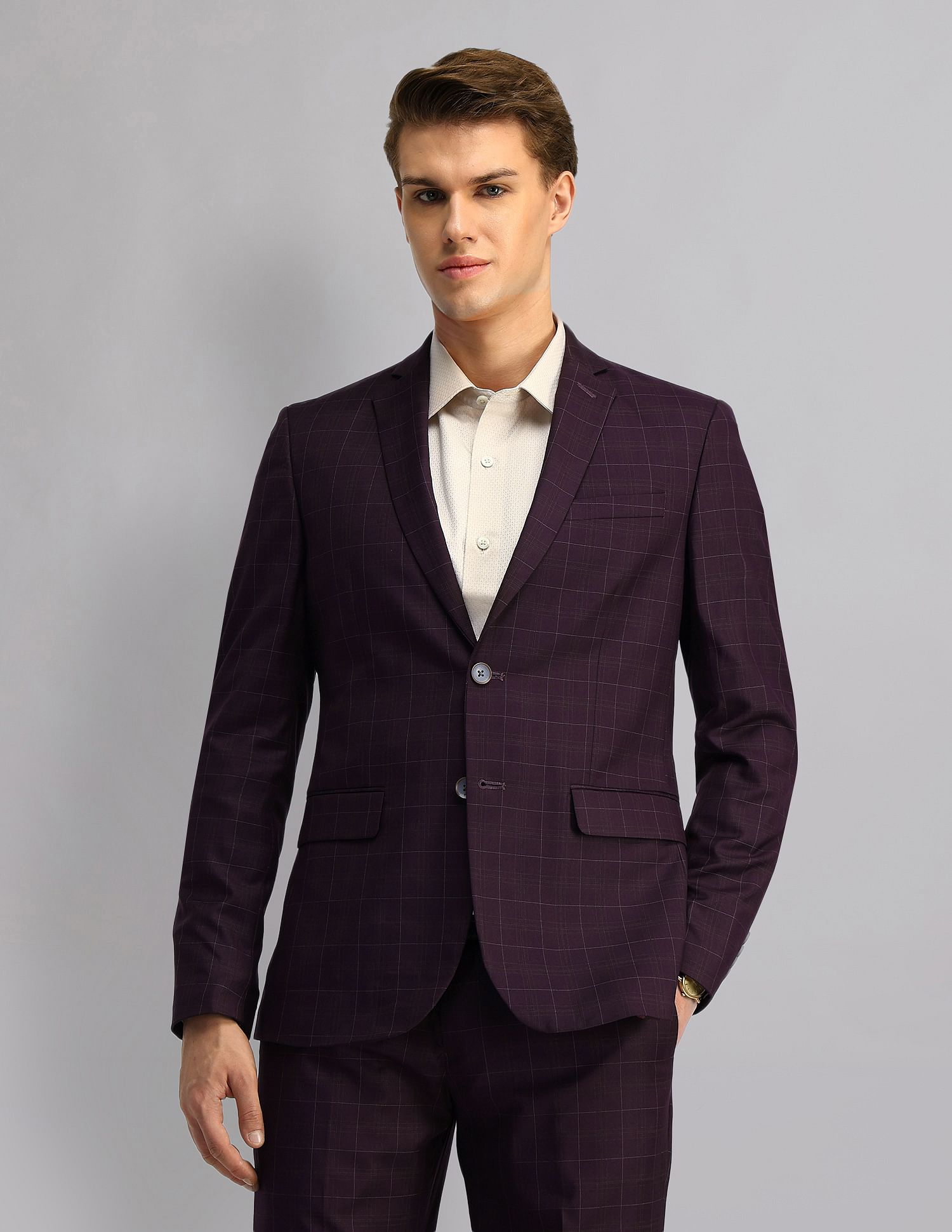 AD by Arvind Tailored Fit Two-Piece Suit