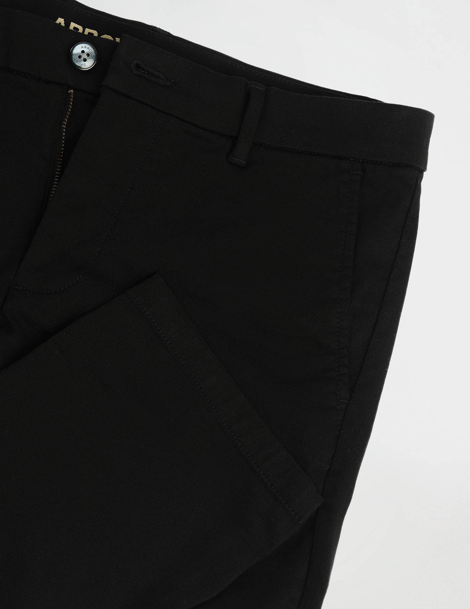 Arrow Sport Solid Dobby Weave Trousers