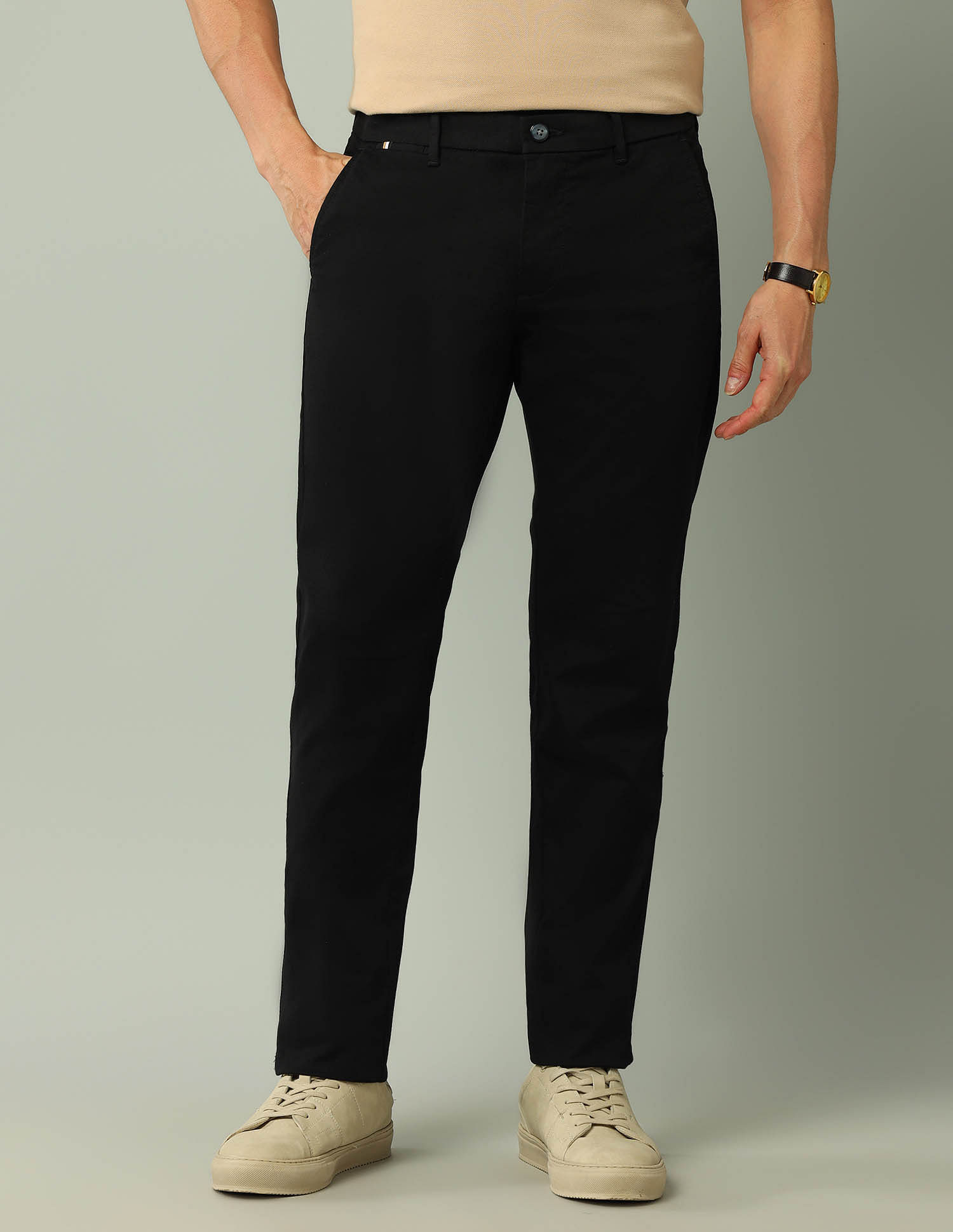 Arrow Sport Solid Dobby Weave Trousers