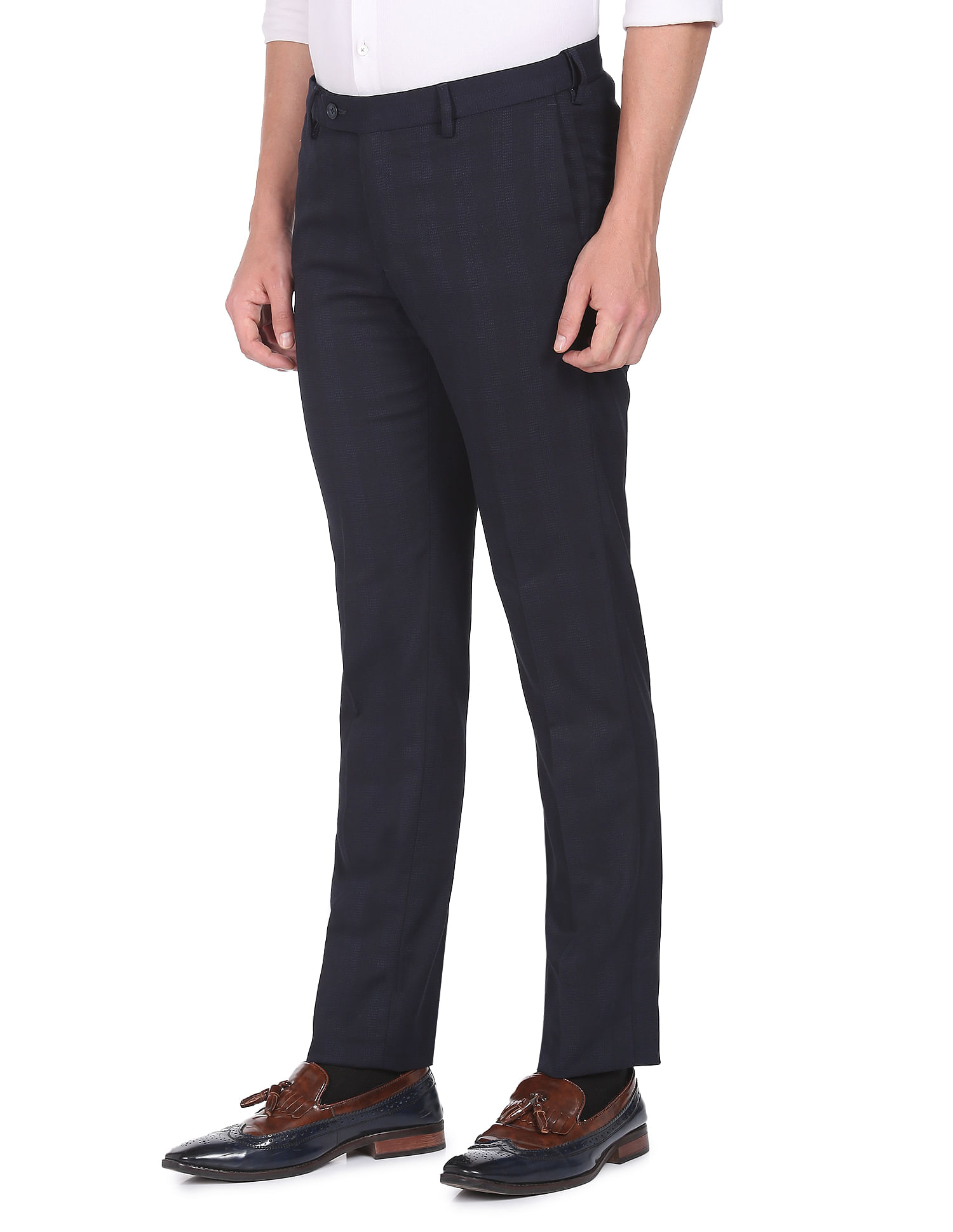 Buy Arrow Mid Rise Tailored Trousers 