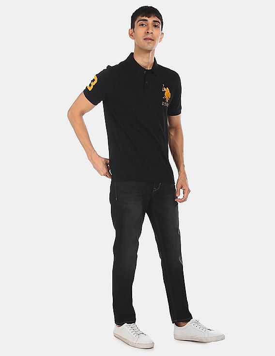 U.S. Polo Assn. Appliqued Slim Fit Polo Shirt