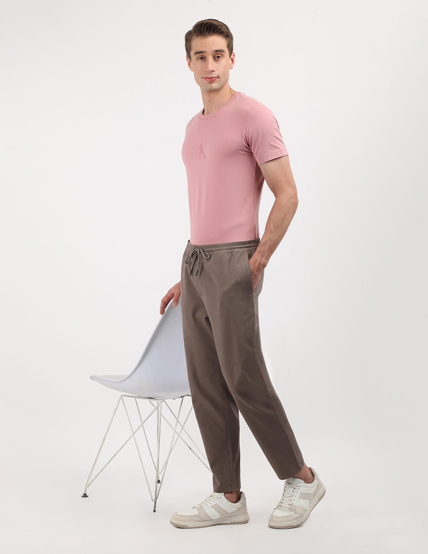 Buy Calvin Klein Jeans A- Slim Drawcord Chino Trousers - NNNOW.com