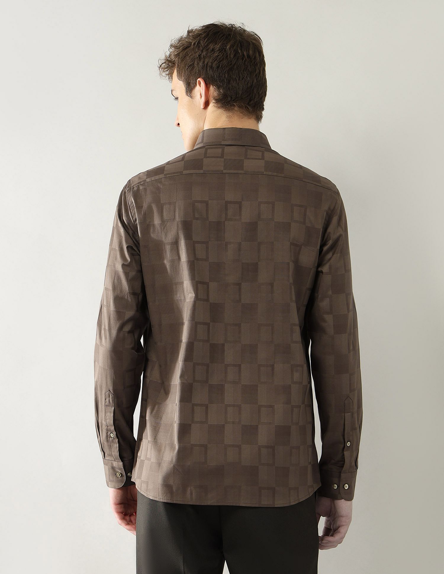 Arrow Newyork Slim Fit Geometric Printed Shirt