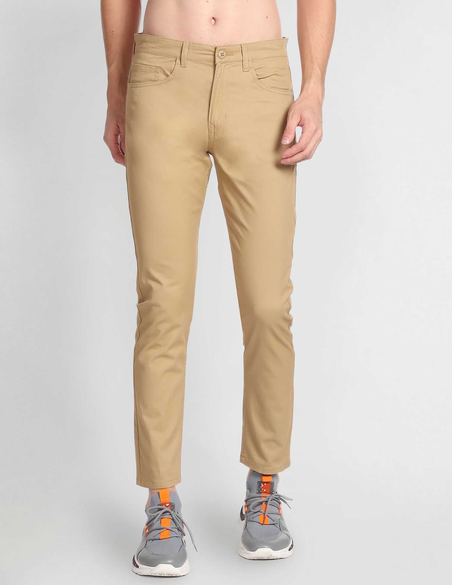 Flying Machine Twill Solid Trousers