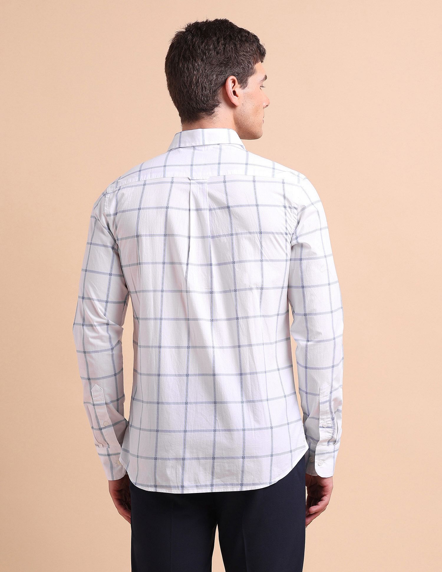 U.S. Polo Assn. Tailored Fit Windowpane Checked Shirt