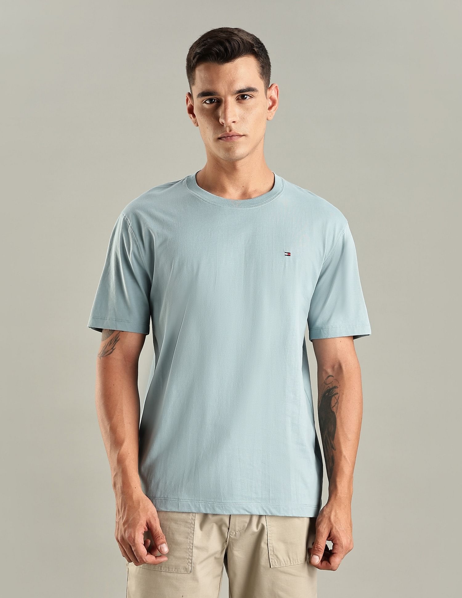 Tommy Hilfiger Solid Regular-Fit Cotton T-Shirt