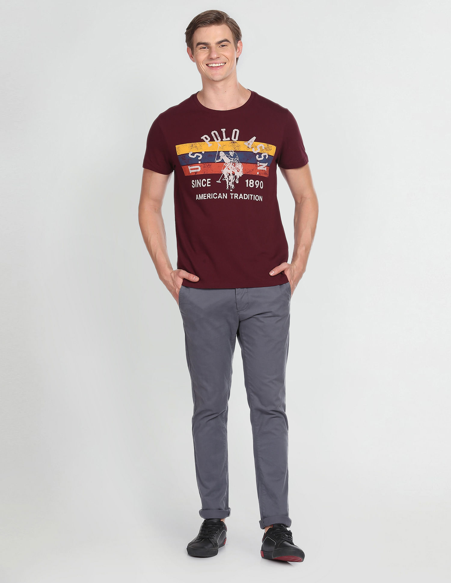 U.S. Polo Assn. Denim Co. Crew Neck Brand Print T-Shirt