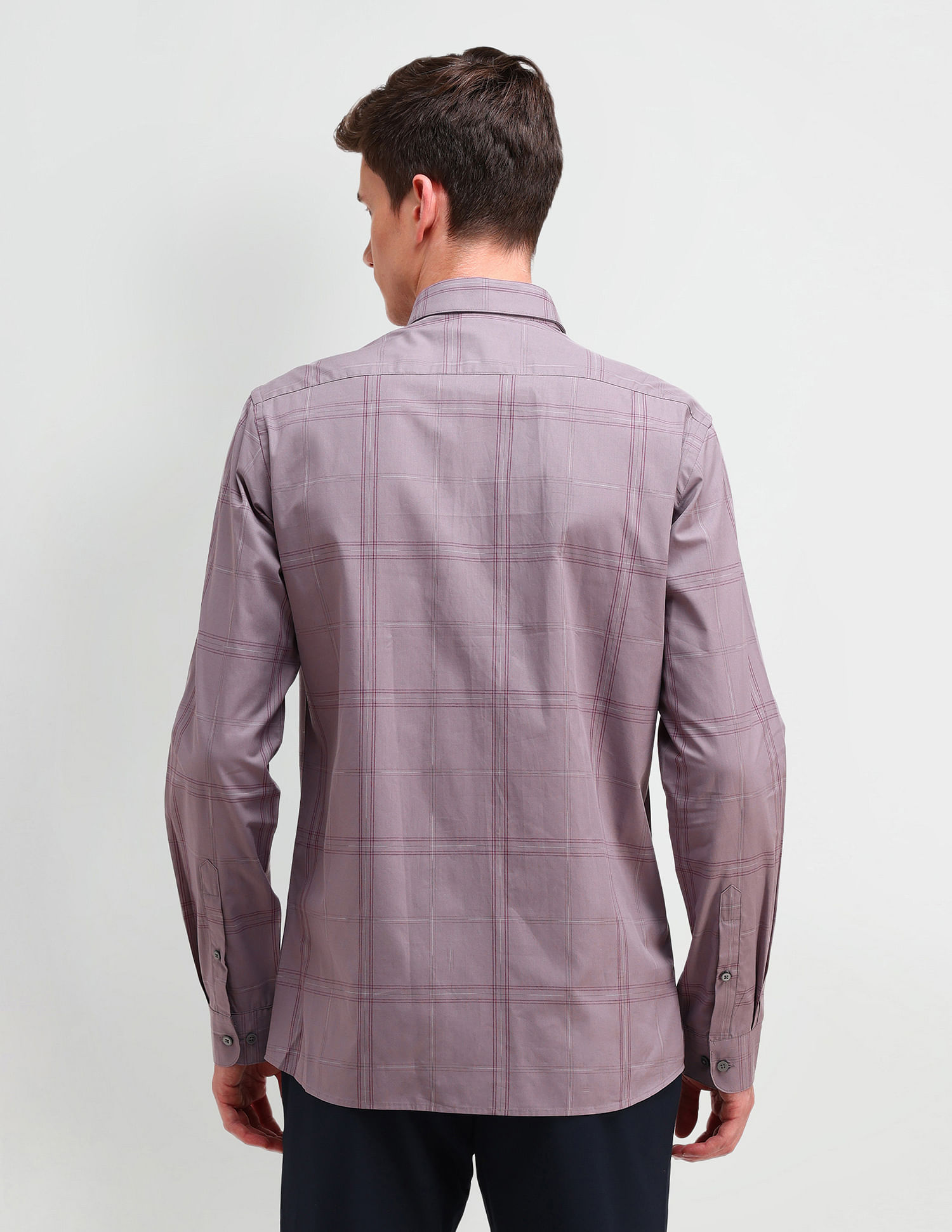 Arrow Newyork Slim Fit Windowpane Checked Shirt