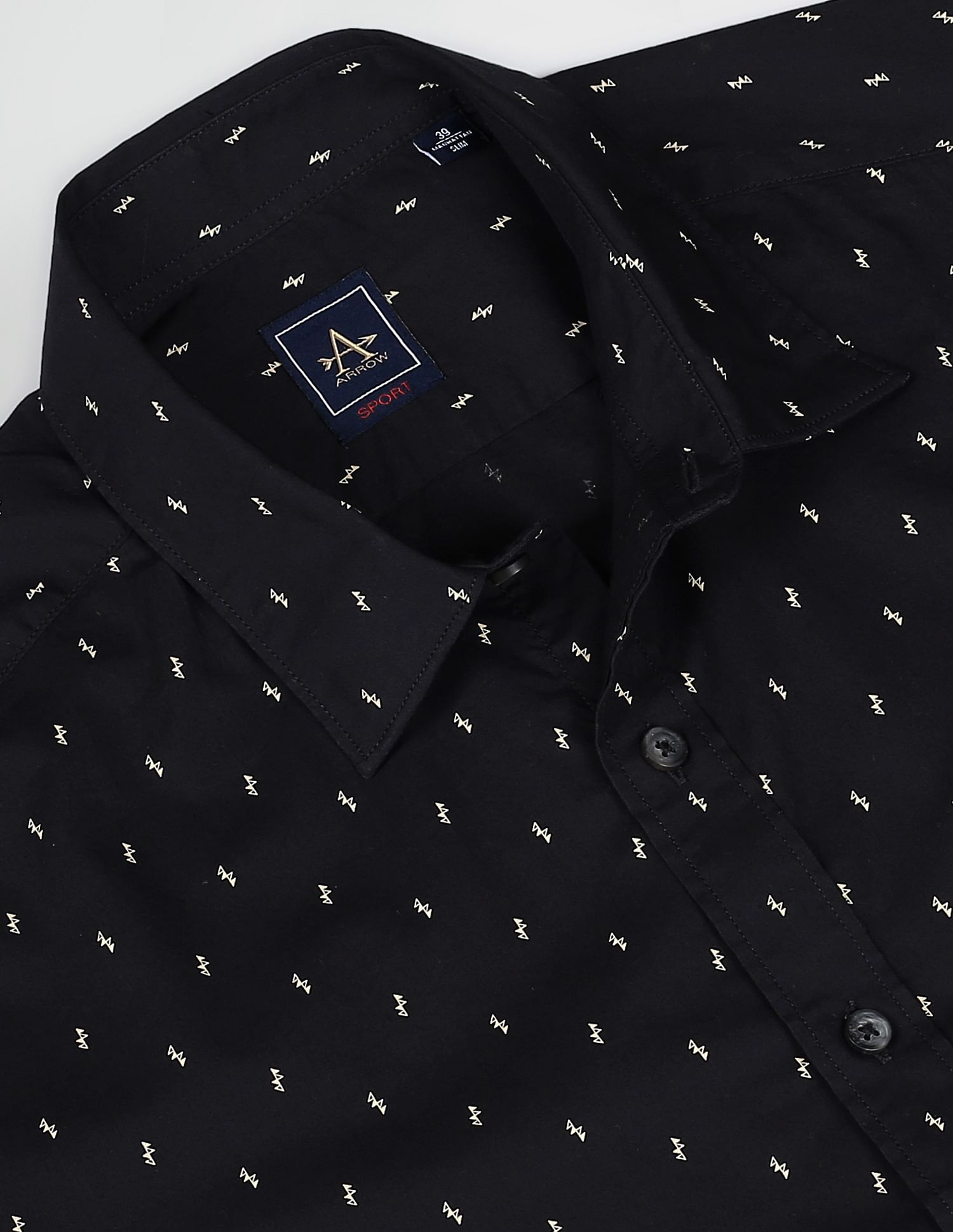 Arrow Sports Abstract Print Slim Fit Casual Shirt
